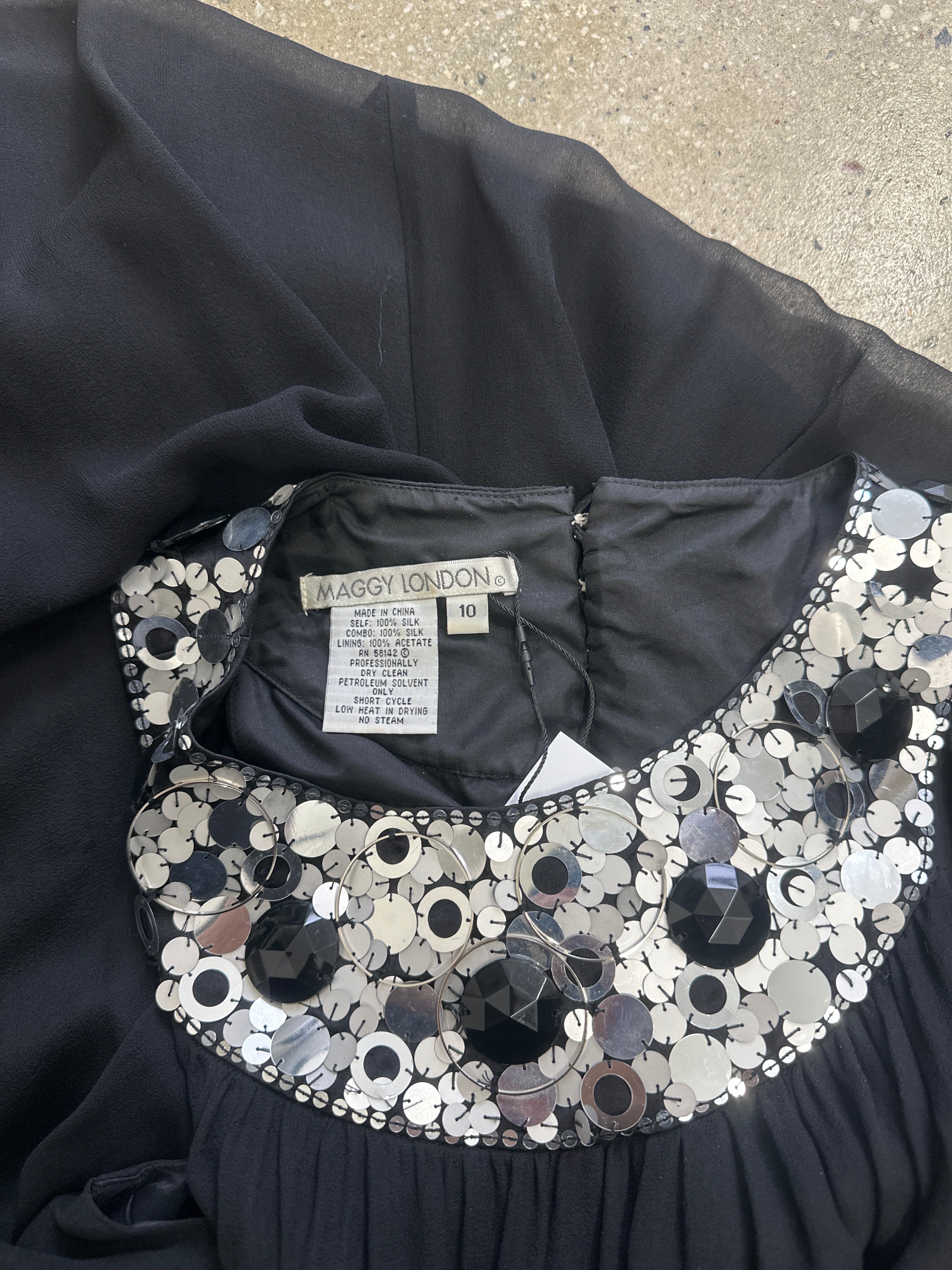 maggy london silk dress