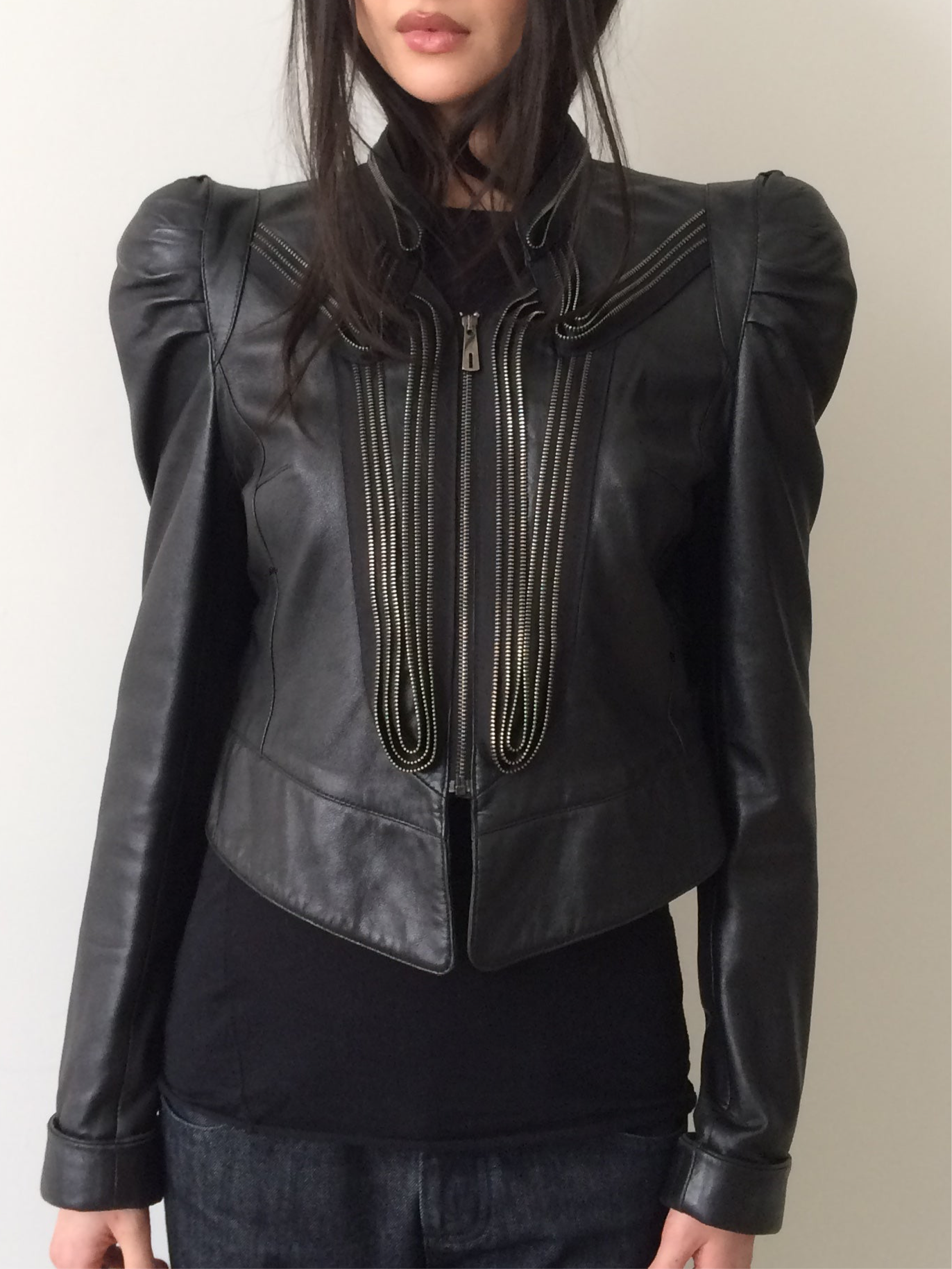 vintage ermanno scervino black zippered jacket