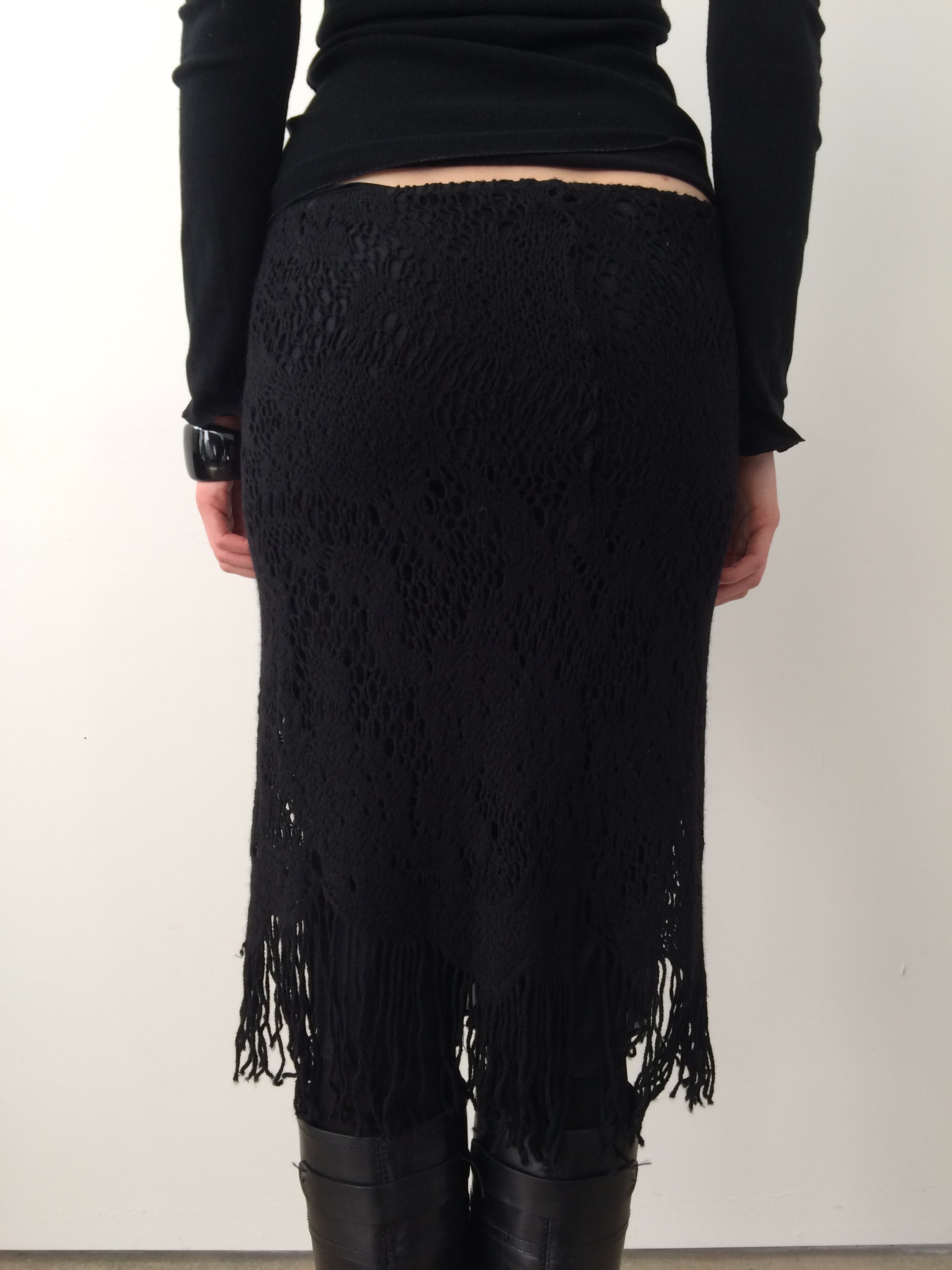 italian fringe crochet skirt