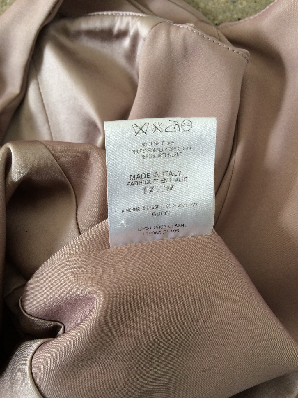 vintage gucci by tom ford blush dress