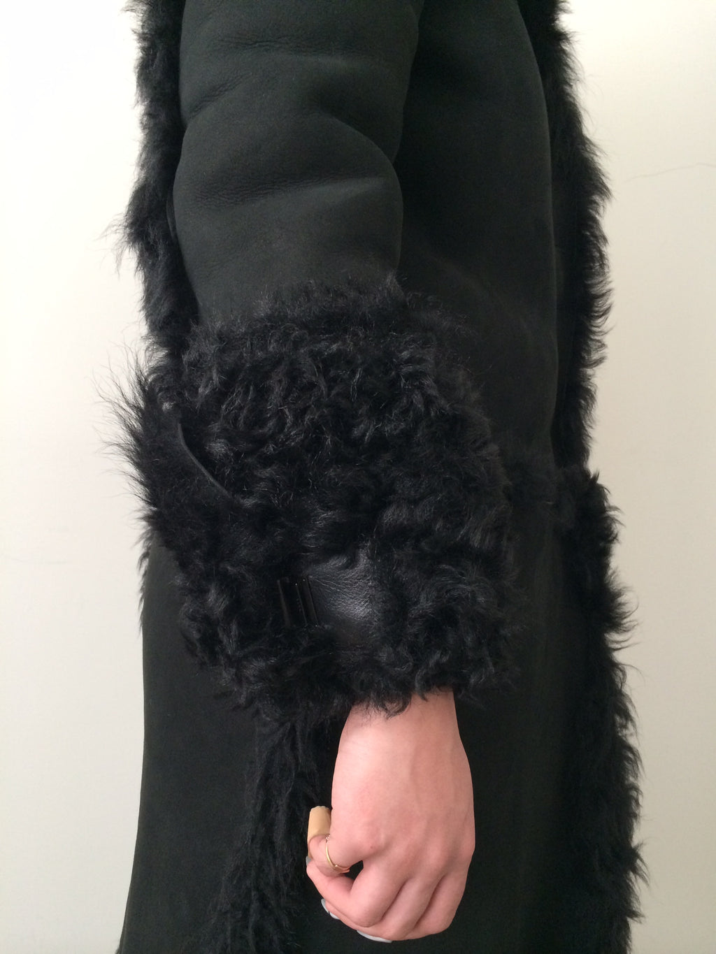 vintage gucci by tom ford era shearling coat