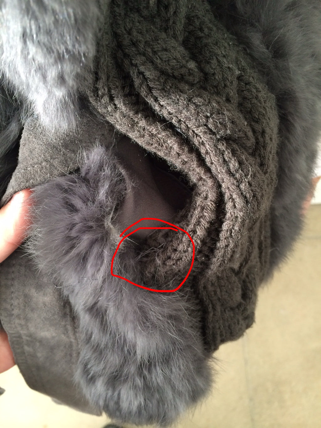 rabbit fur grey vest