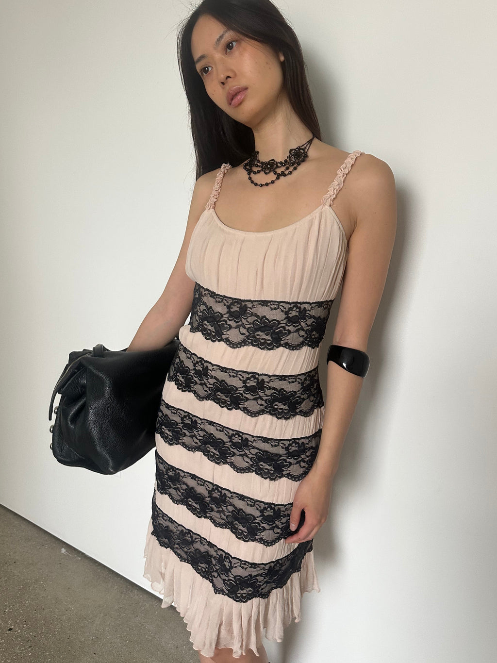 vintage silk and lace dress
