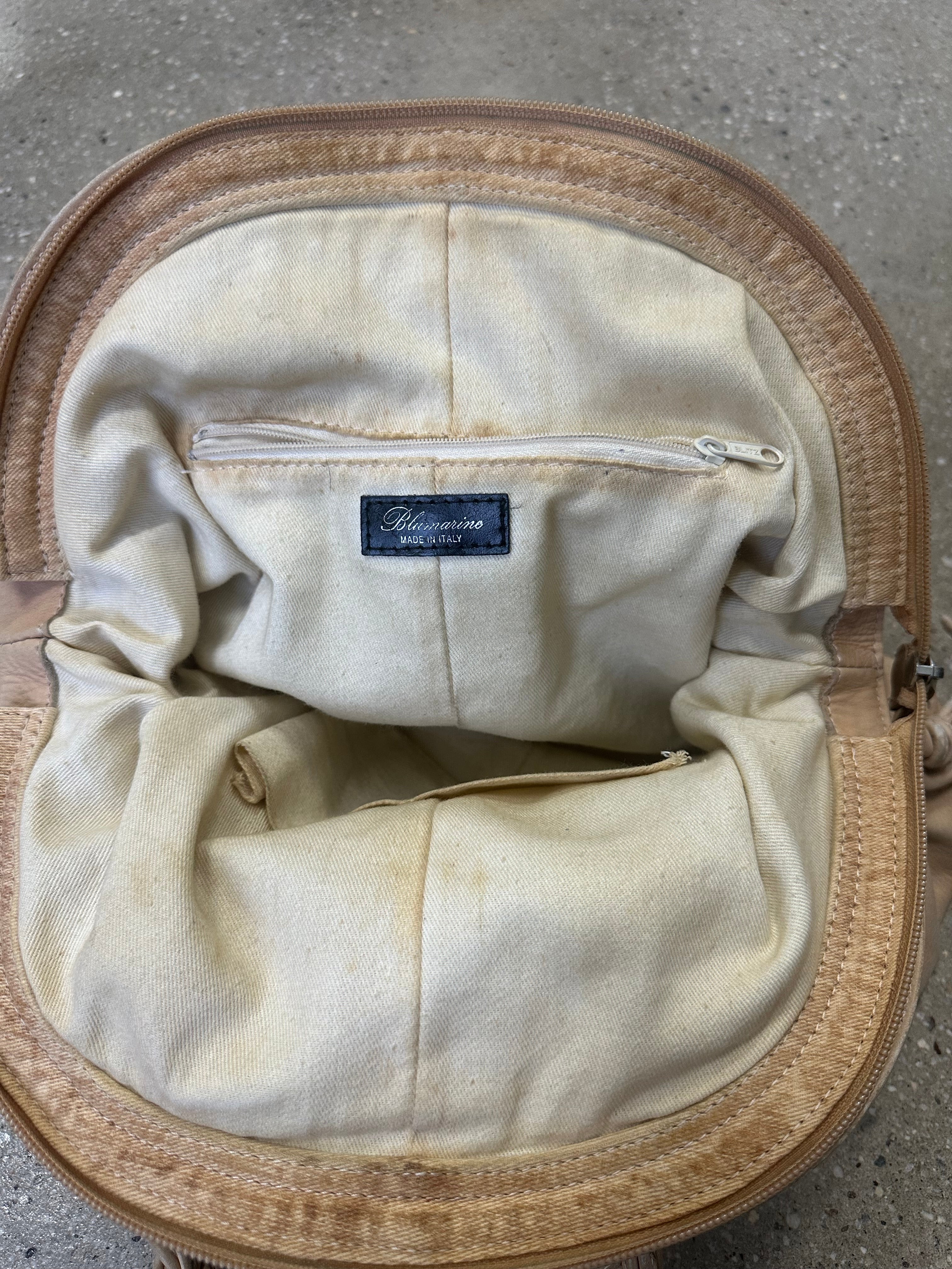 blumarine beige purse