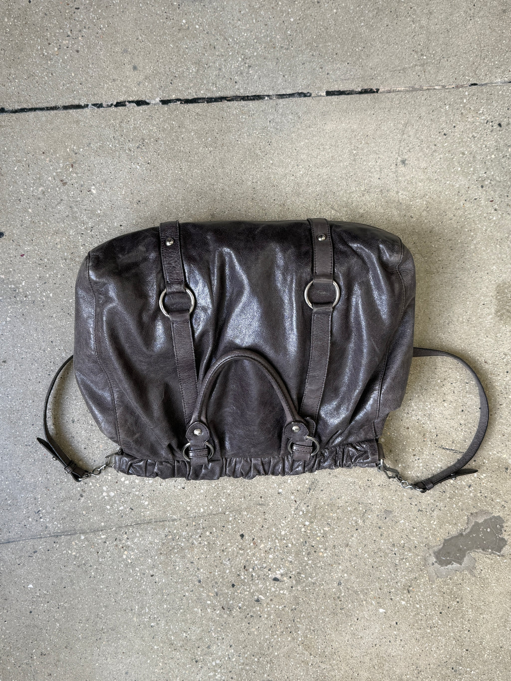 Miu Miu grey purple shoulder bag