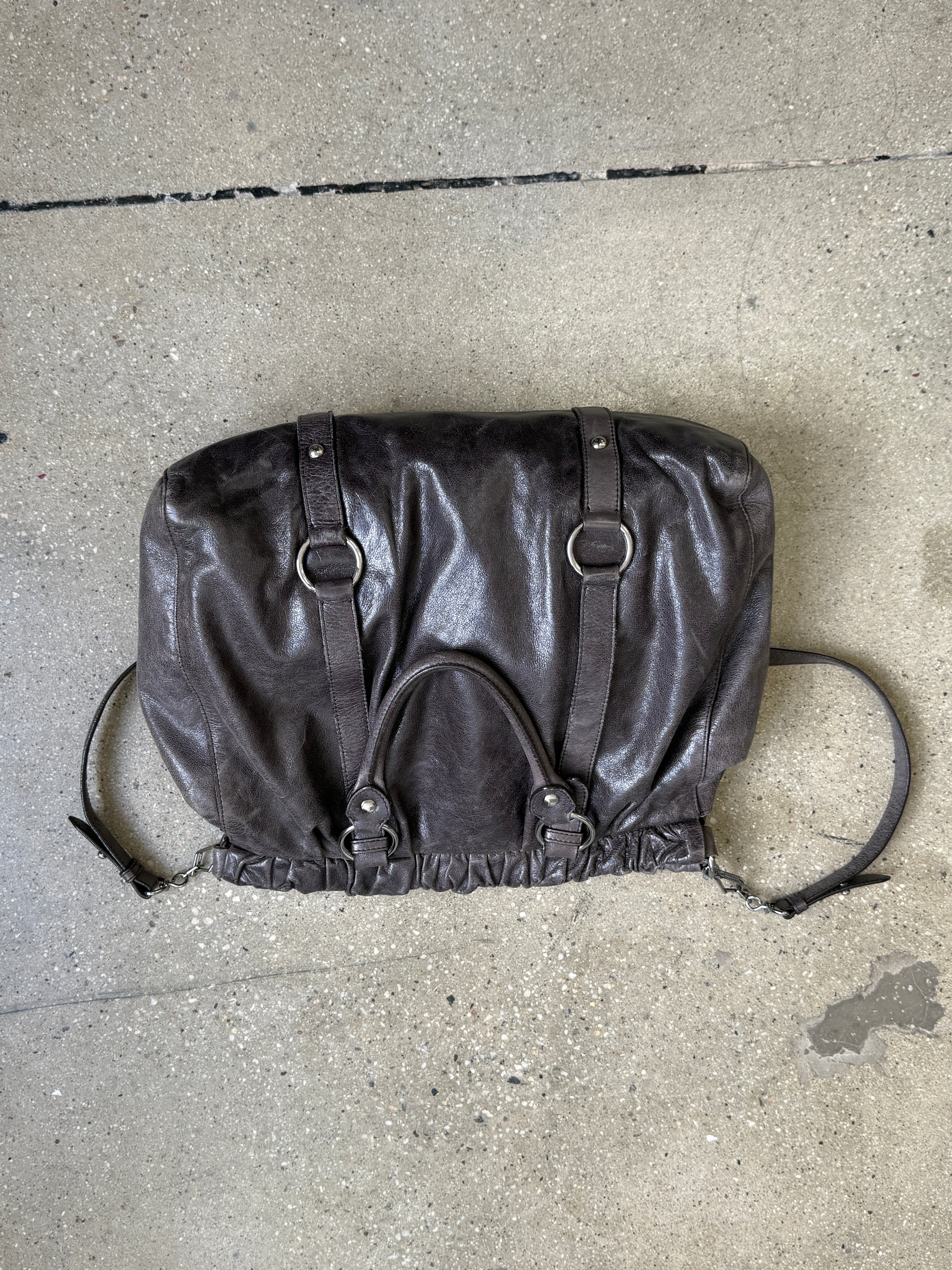 Miu Miu grey purple shoulder bag