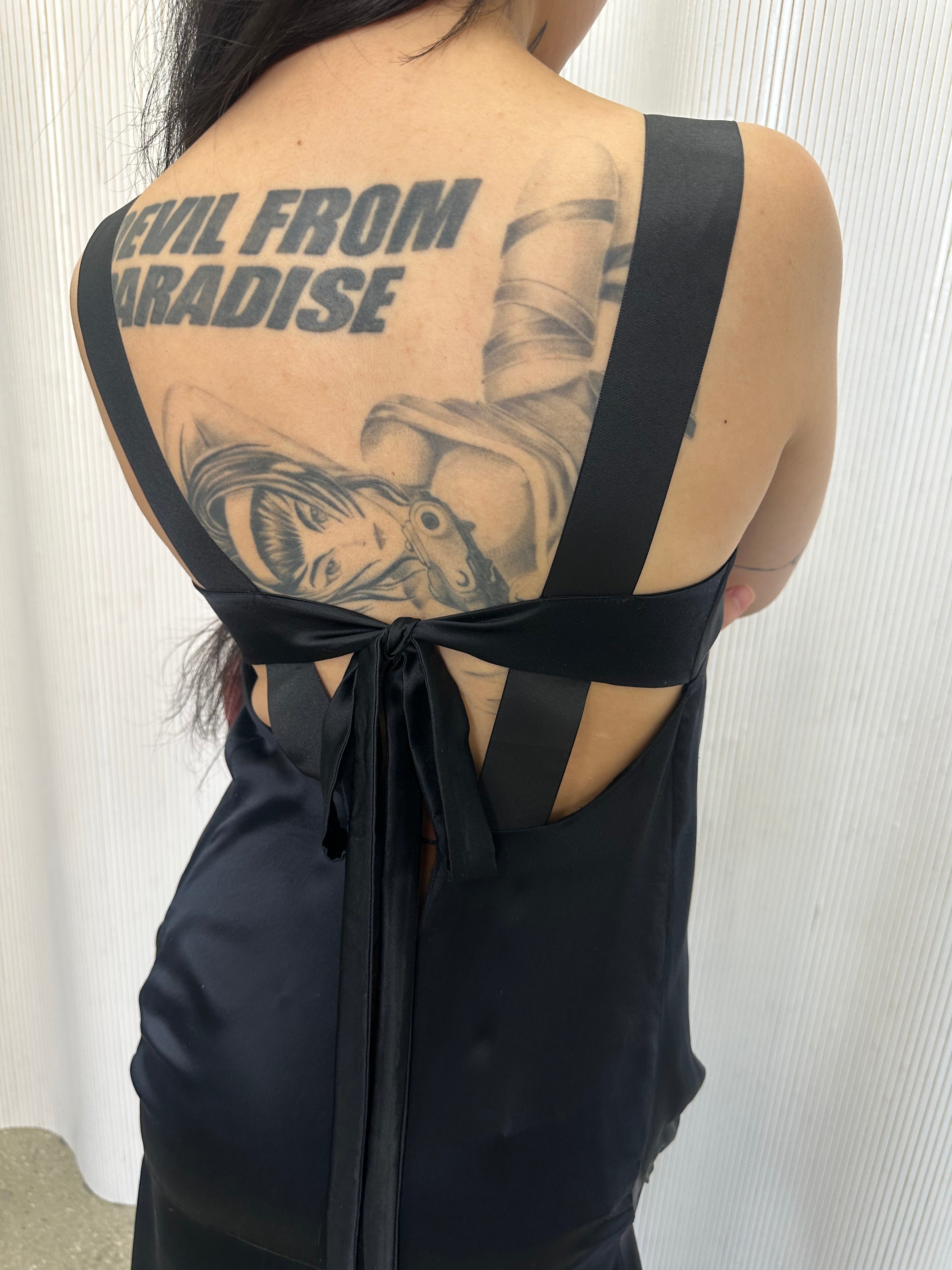 silk drop waist dress made in italy