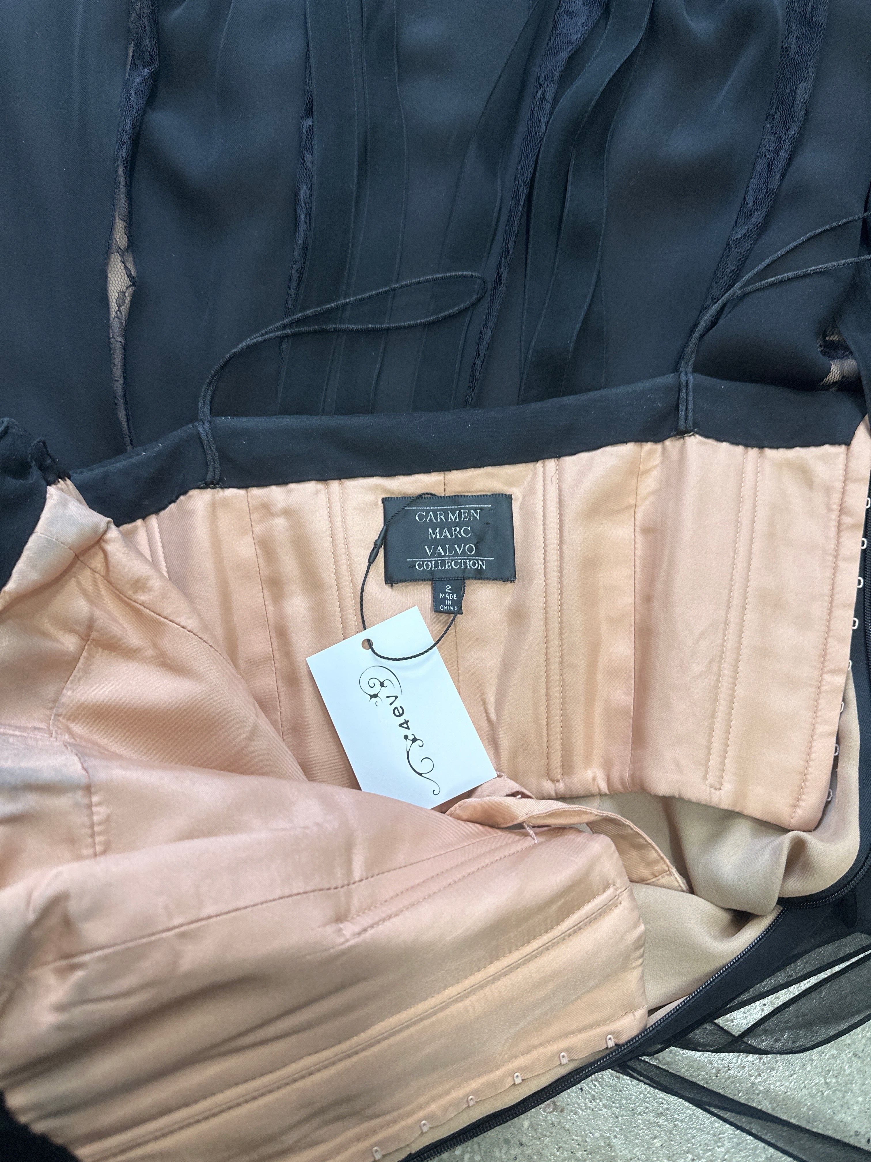 carmen marc valvo silk dress