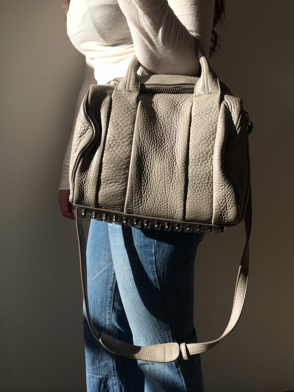 grey alexander wang rocco bag