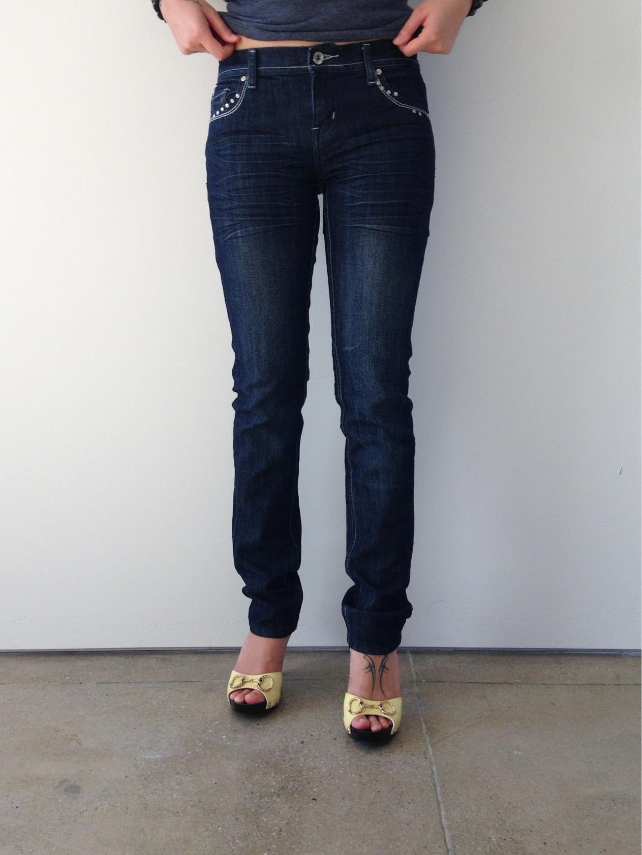 vintage low rise skinny jeans