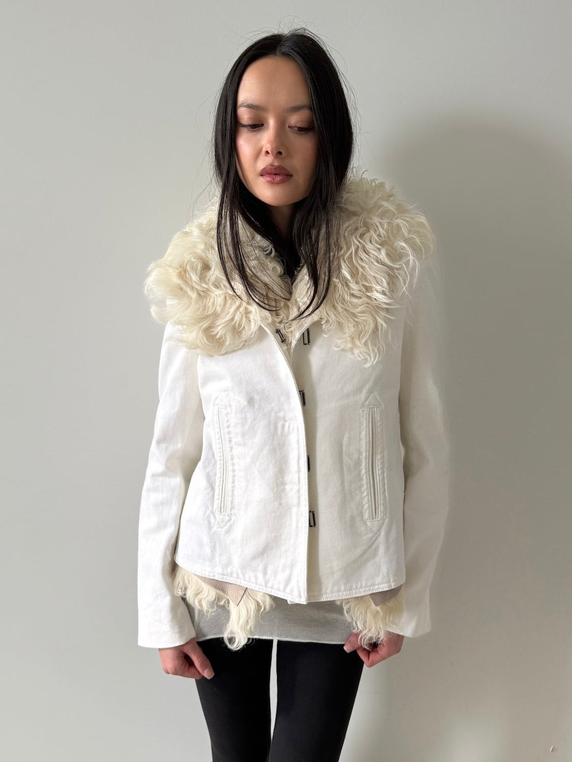 vintage gucci by tom ford 2-in-1 vest and denim jacket