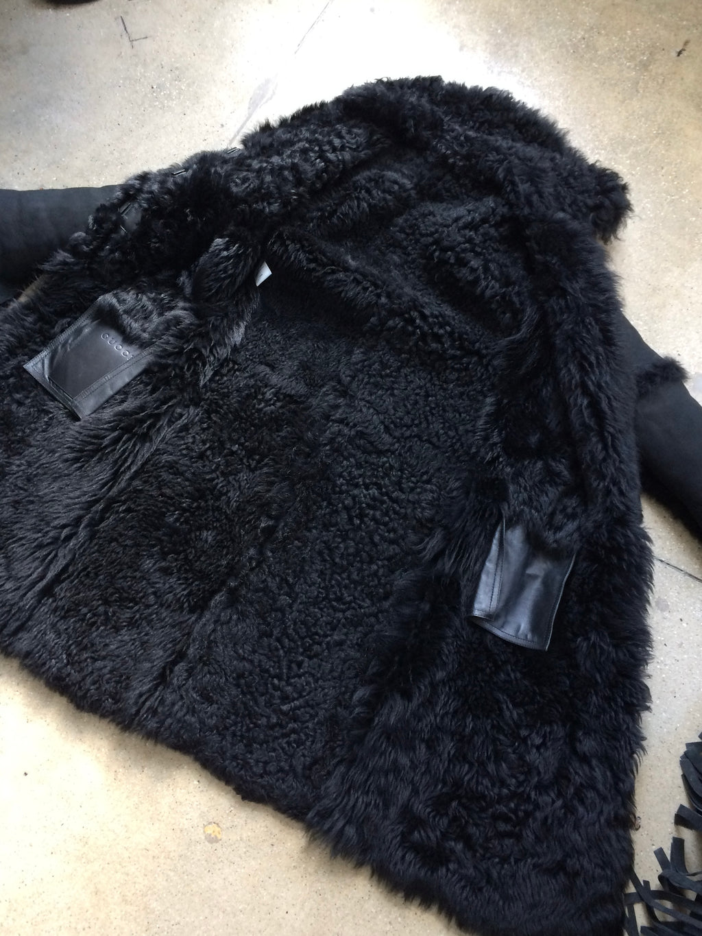 vintage gucci by tom ford era shearling coat