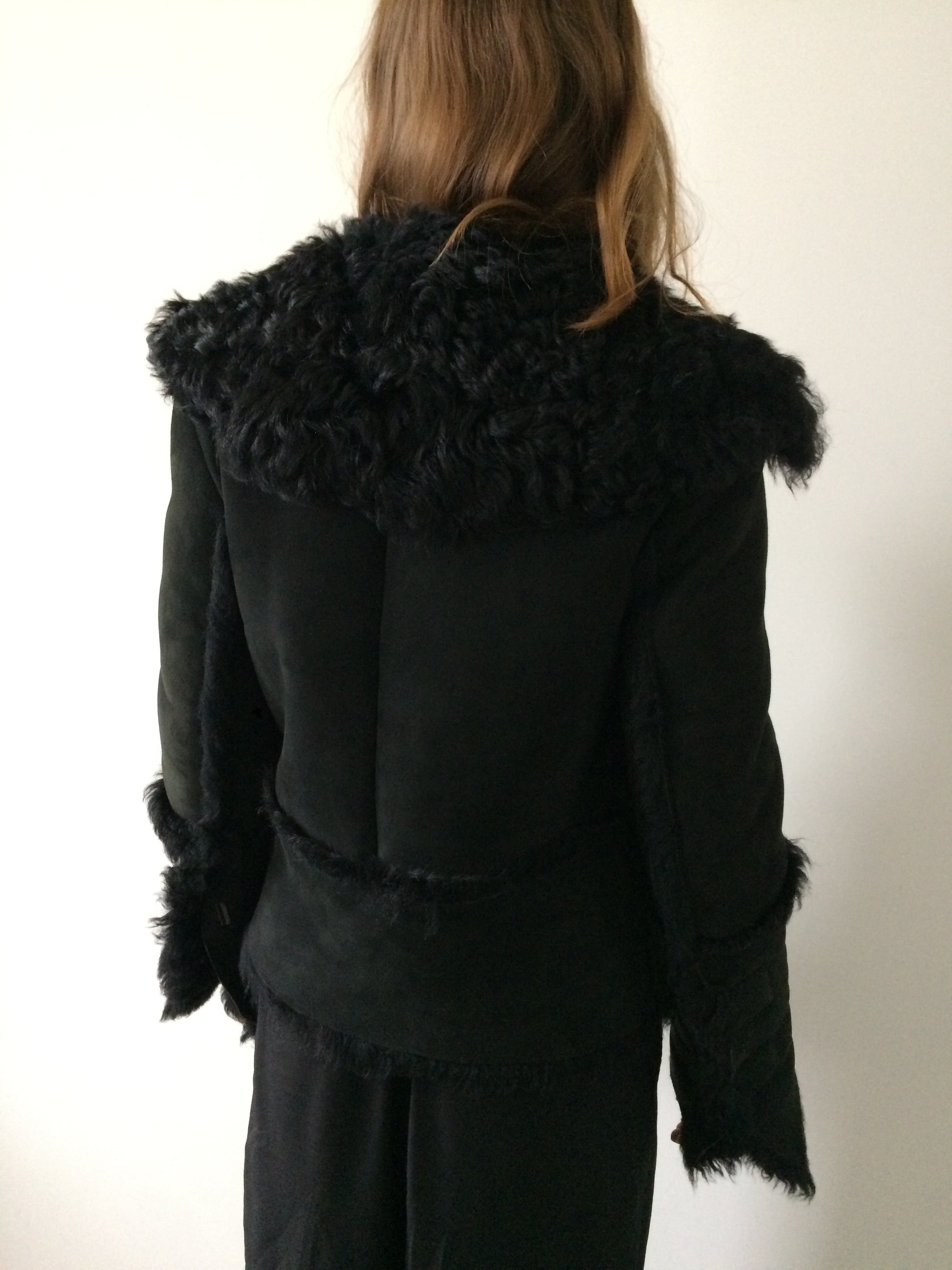 gucci by tom ford shearling coat size 38
