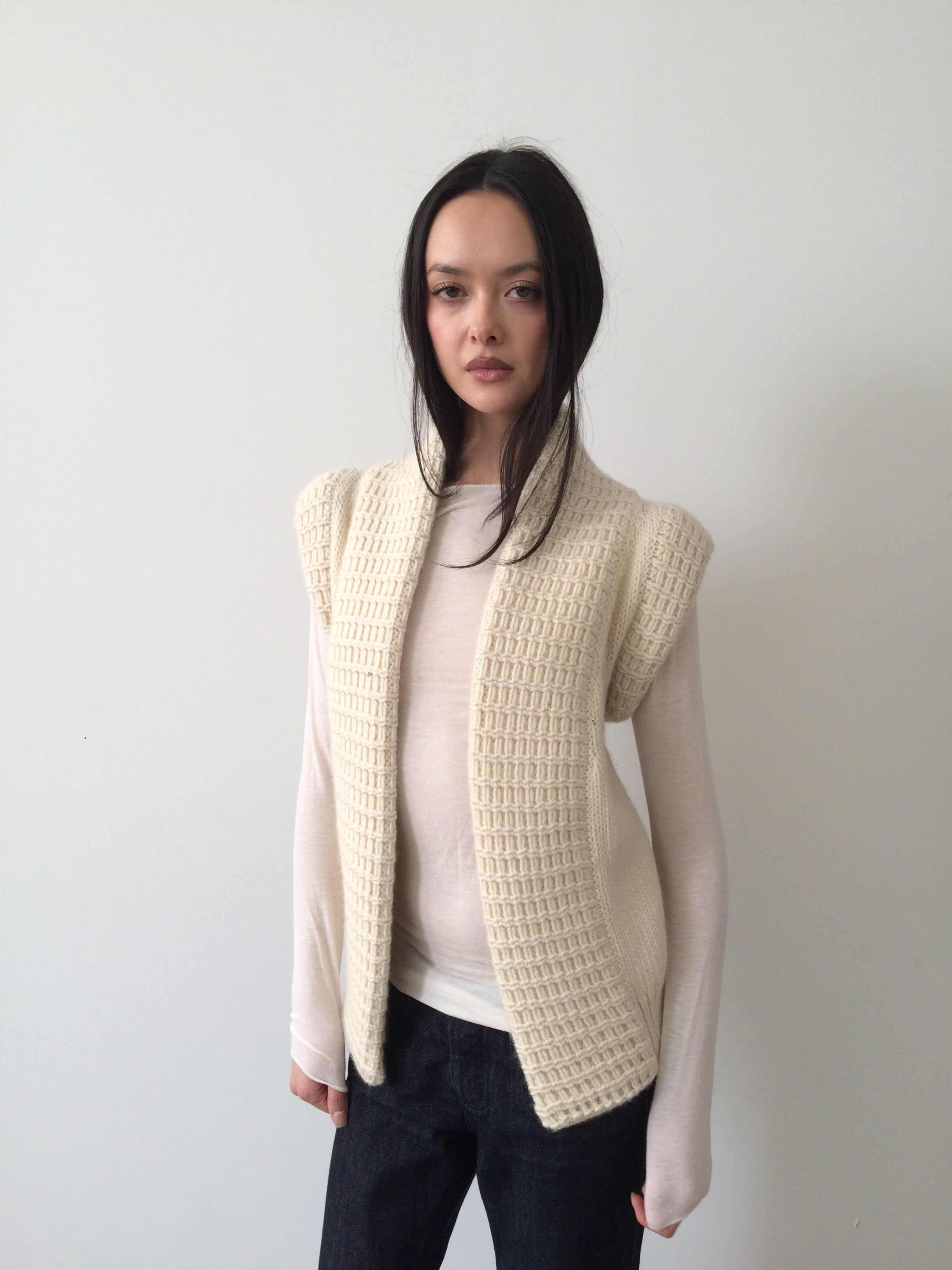 balenciaga cream knit