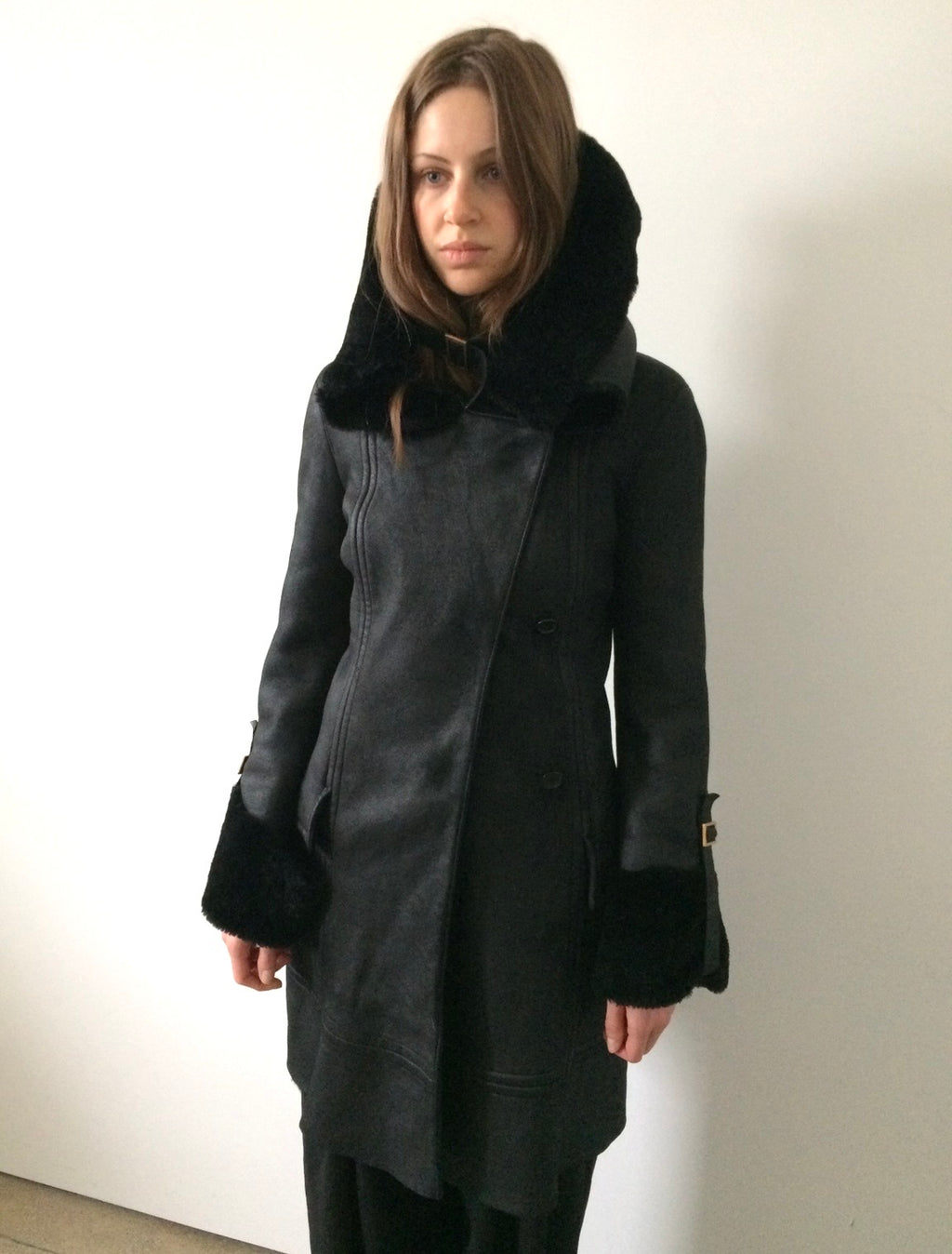 vintage gucci by tom ford era f/w 2003 shearling coat