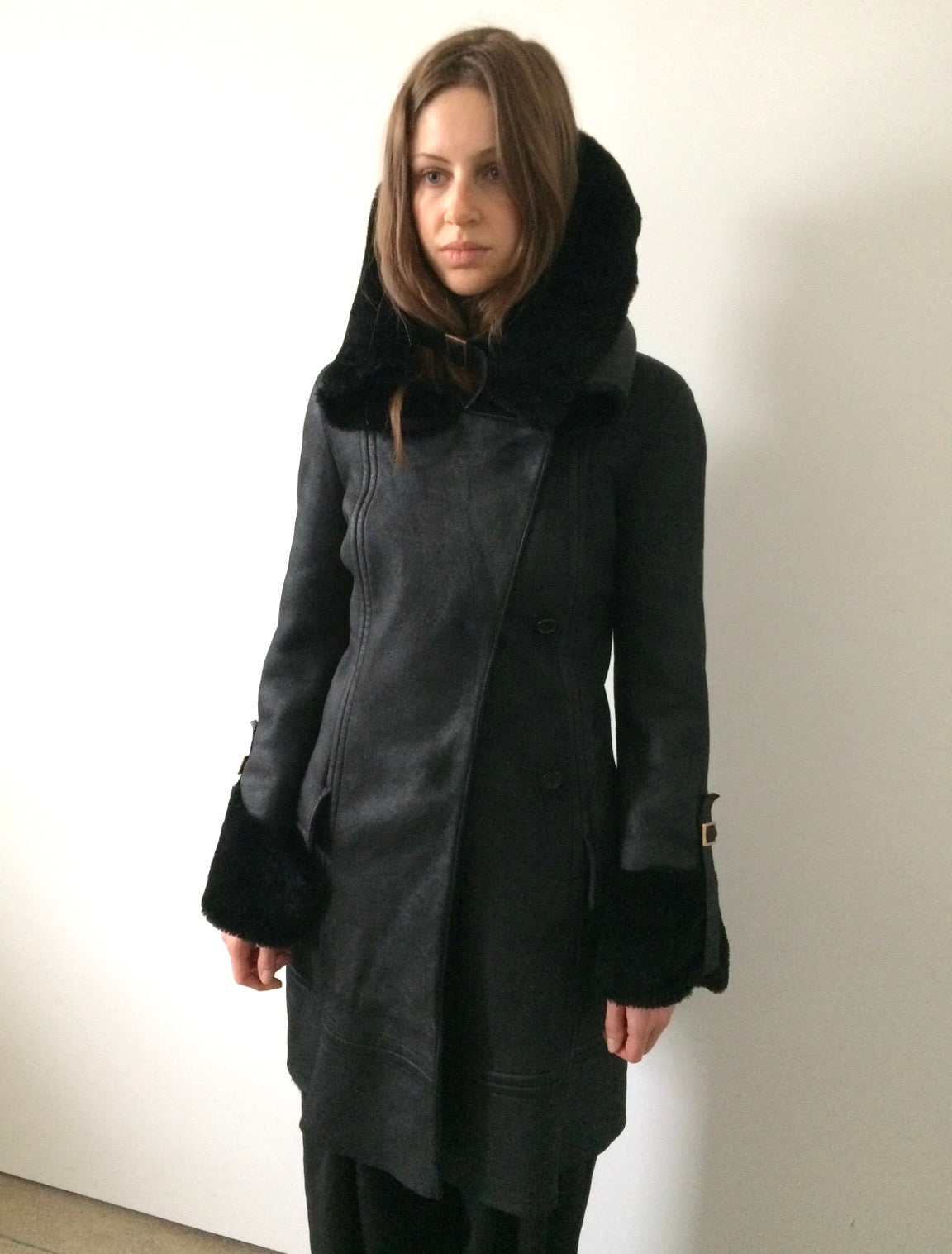 vintage gucci by tom ford era f/w 2003 shearling coat