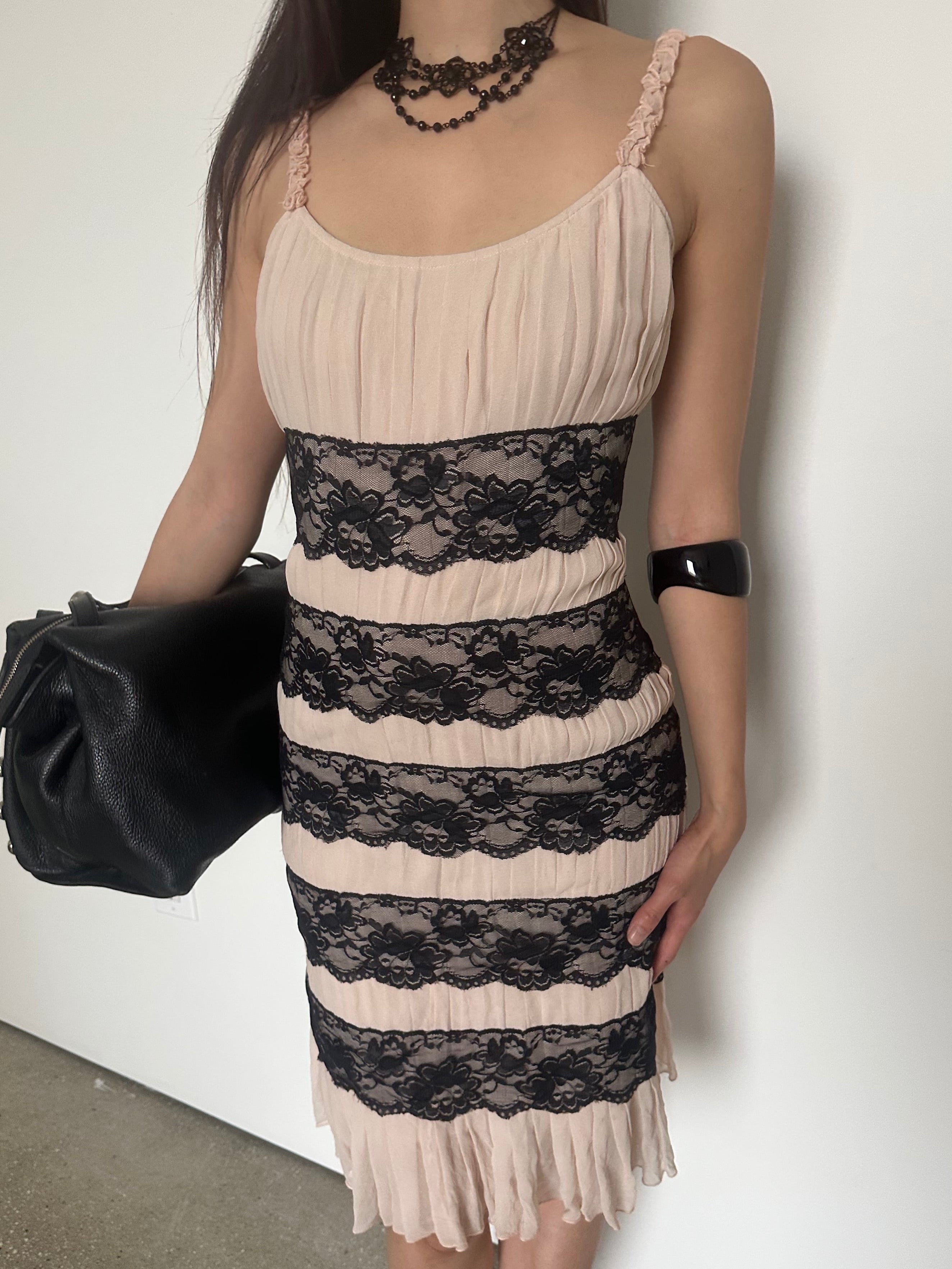 vintage silk and lace dress