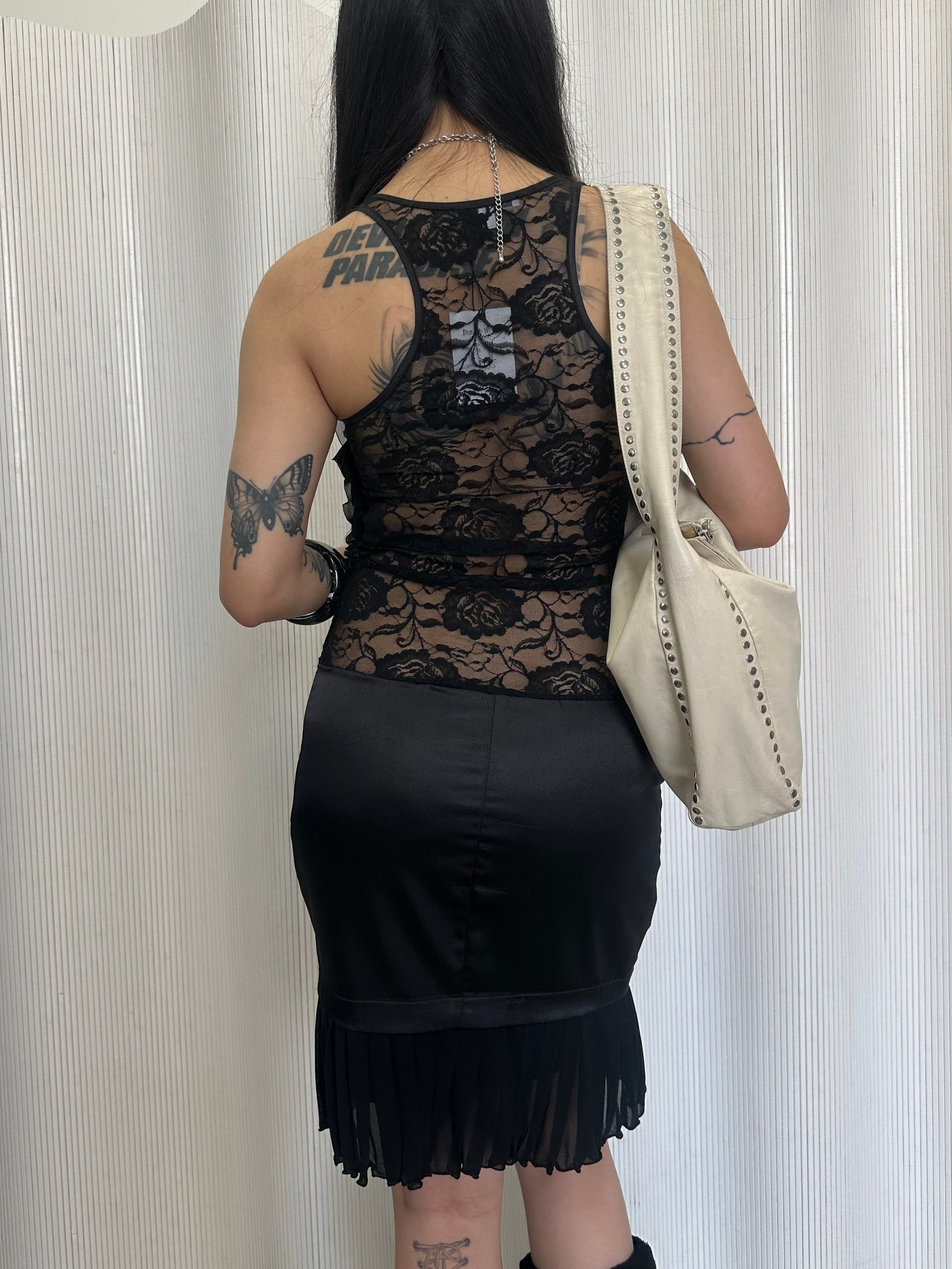 cristinaeffe lace and satin dress made in italy