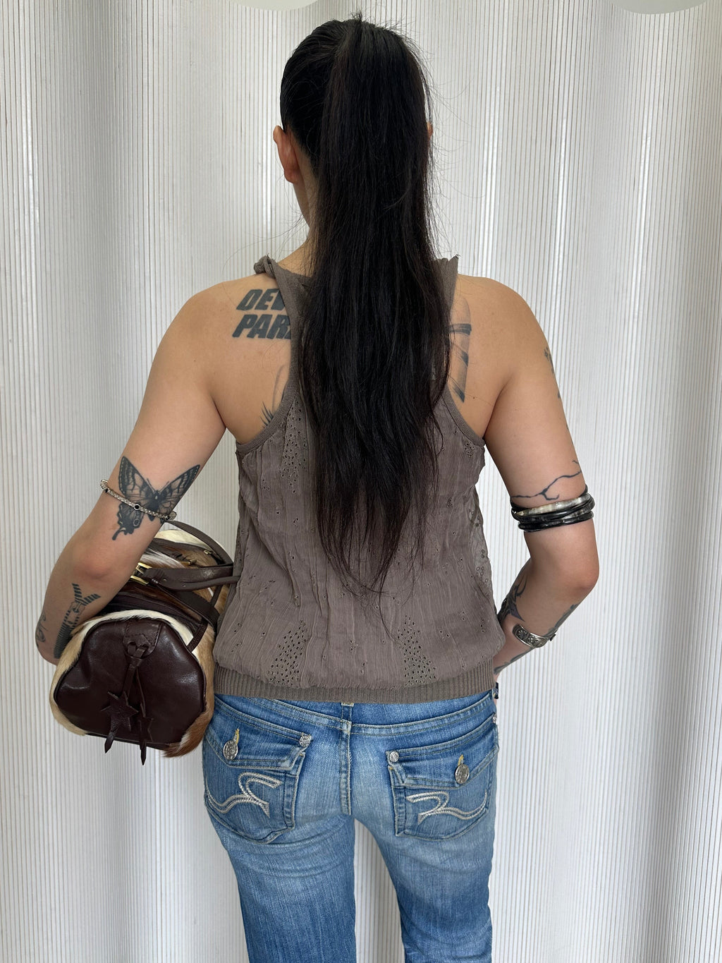 cristinaeffe silk slouchy tank top made in italy