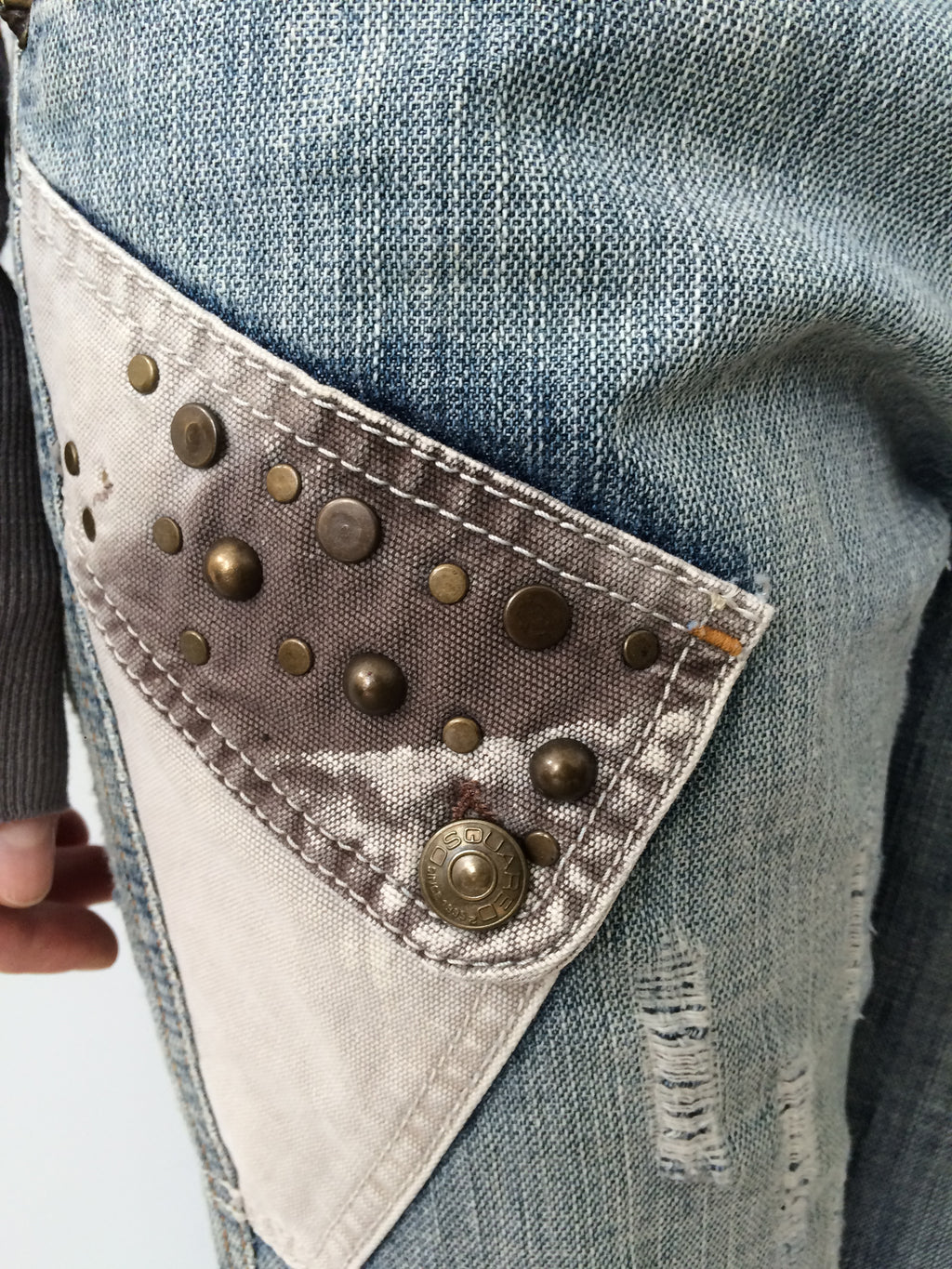 dsquared distressed light wash jeans