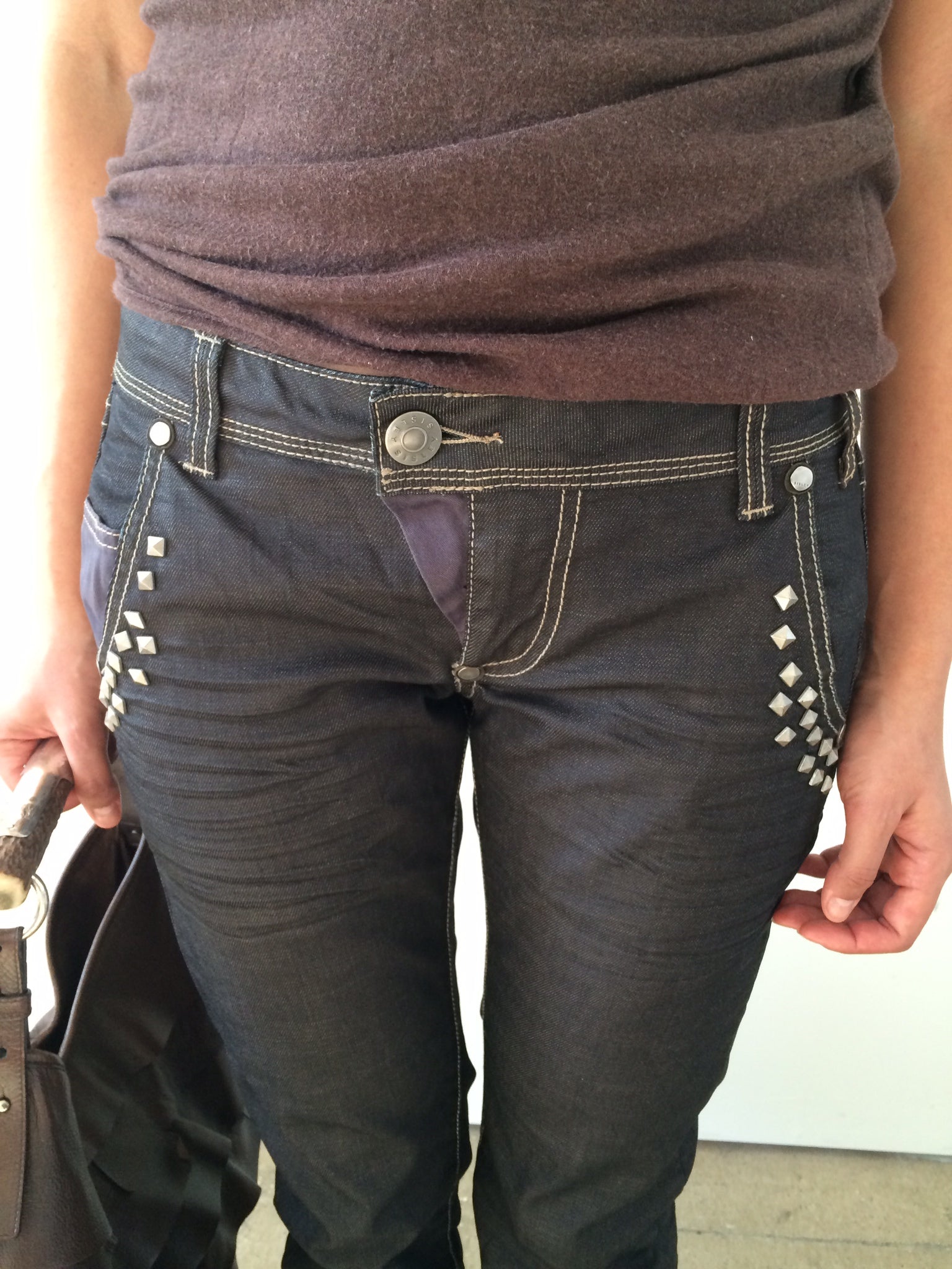 nwt studded italian brand slim fit jeans