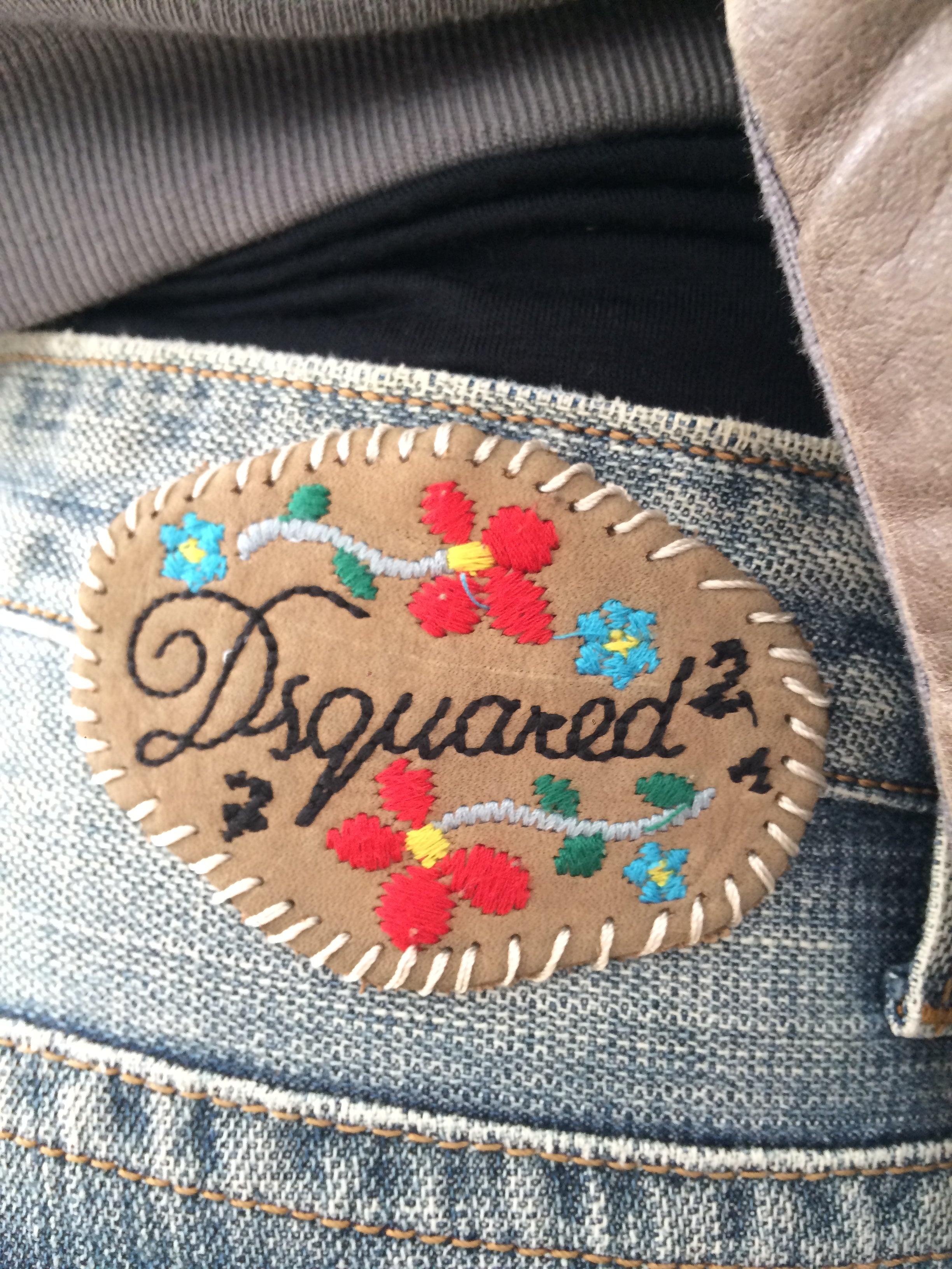 dsquared distressed light wash jeans