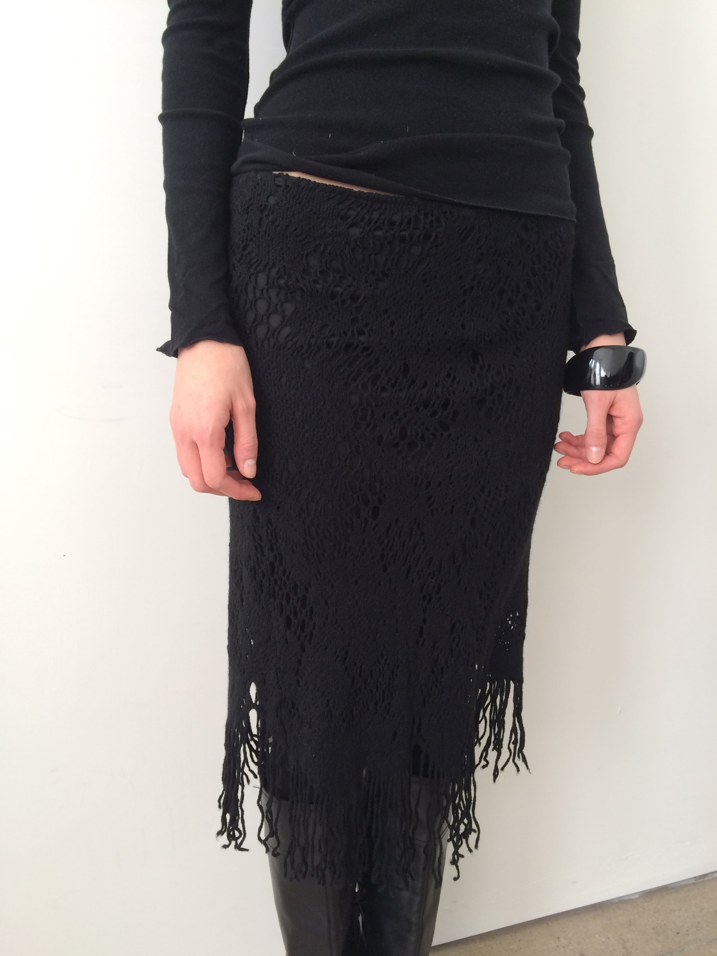 italian fringe crochet skirt