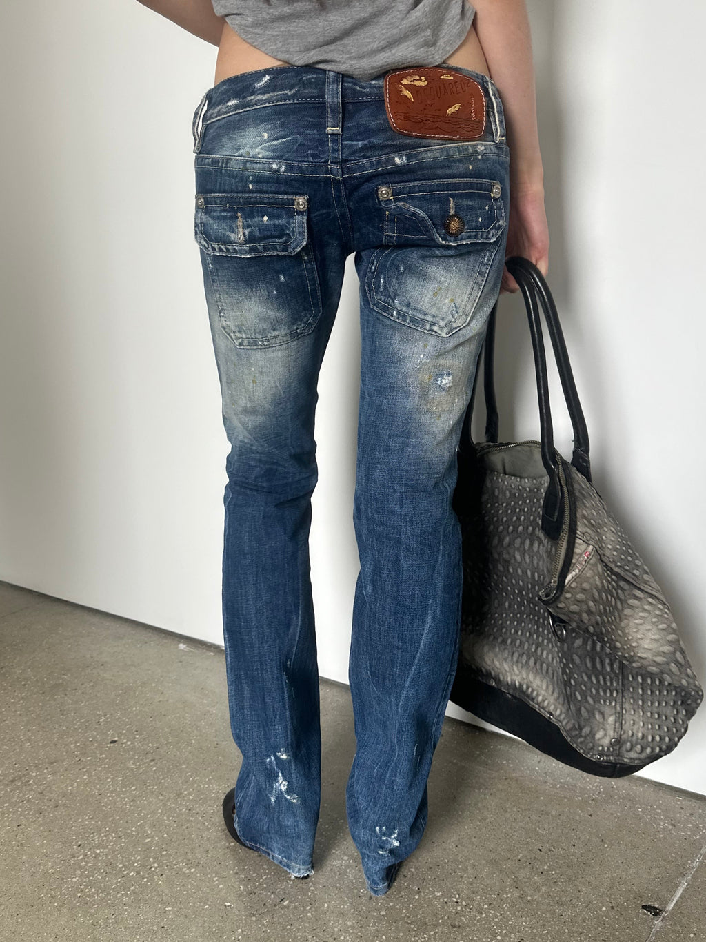 dsquared ultra low rise denim