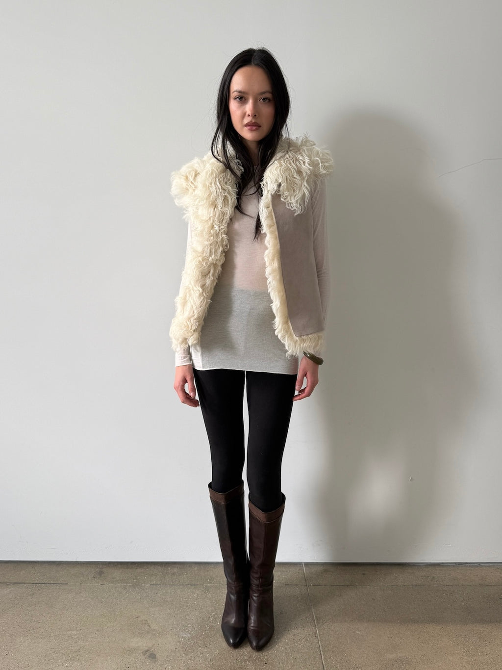 vintage gucci by tom ford 2-in-1 vest and denim jacket