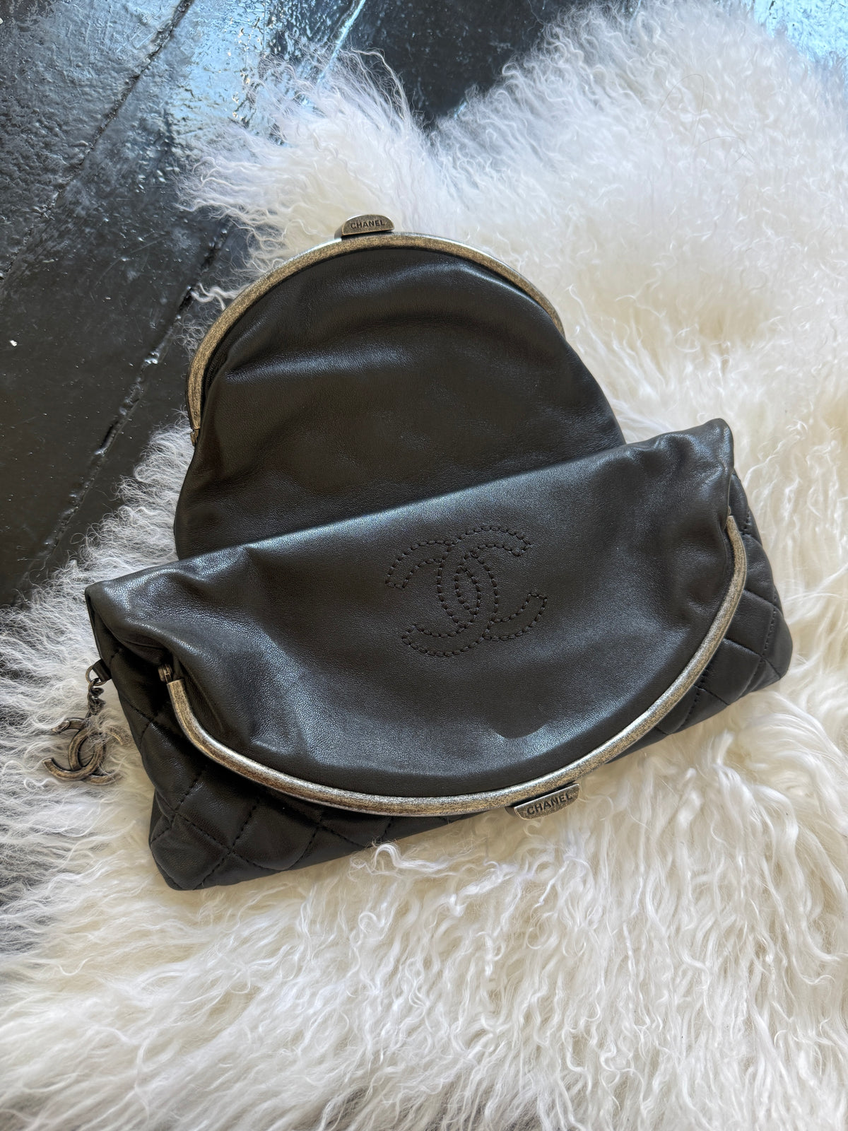 F/W 2015 Chanel Tabatiere Foldover Clutch