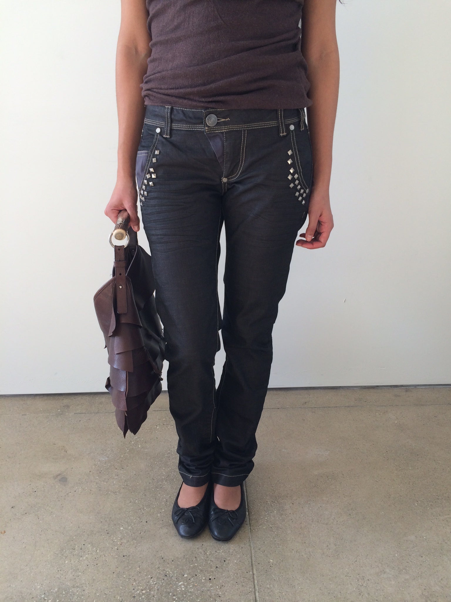 nwt studded italian brand slim fit jeans
