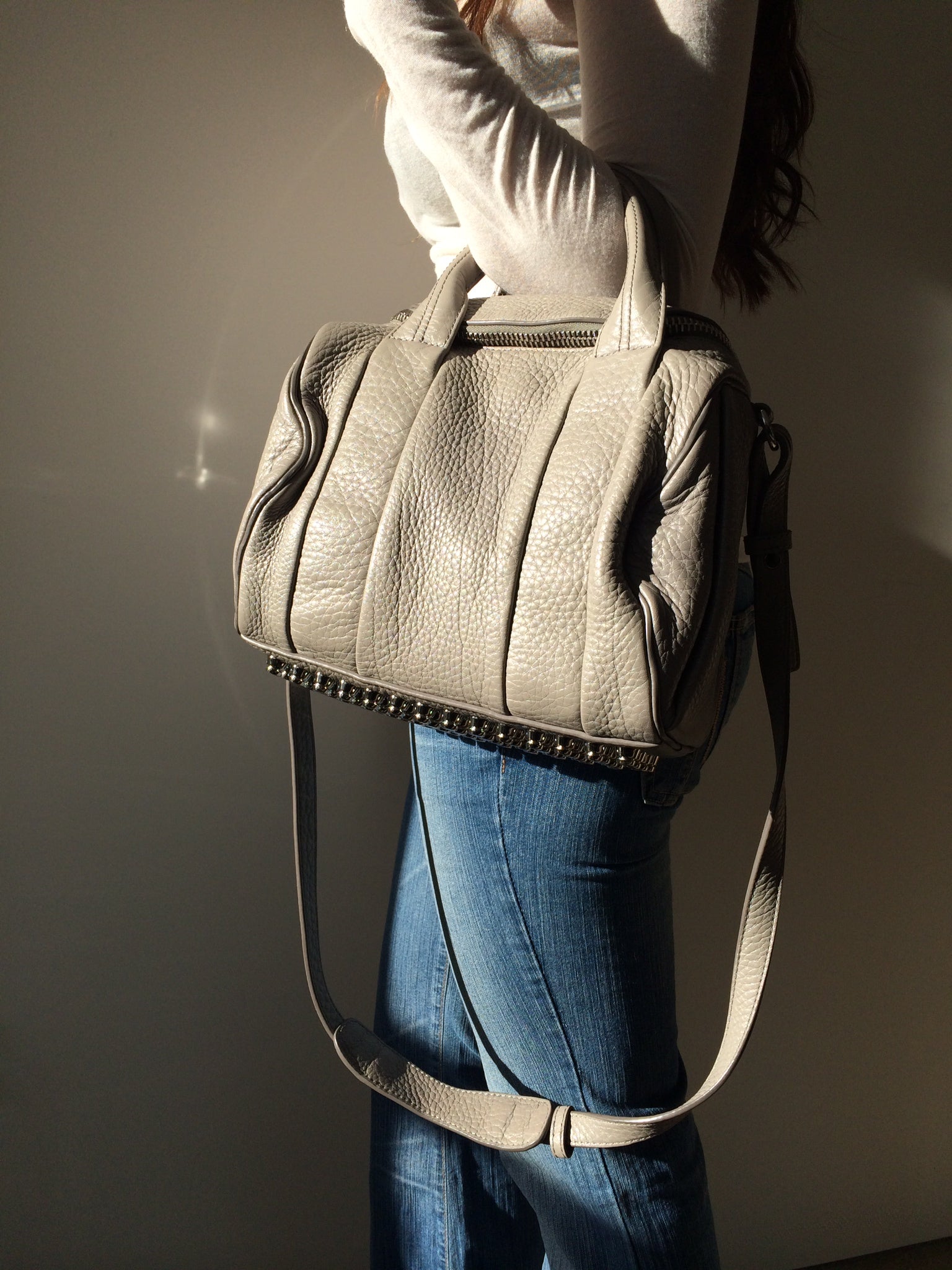grey alexander wang rocco bag