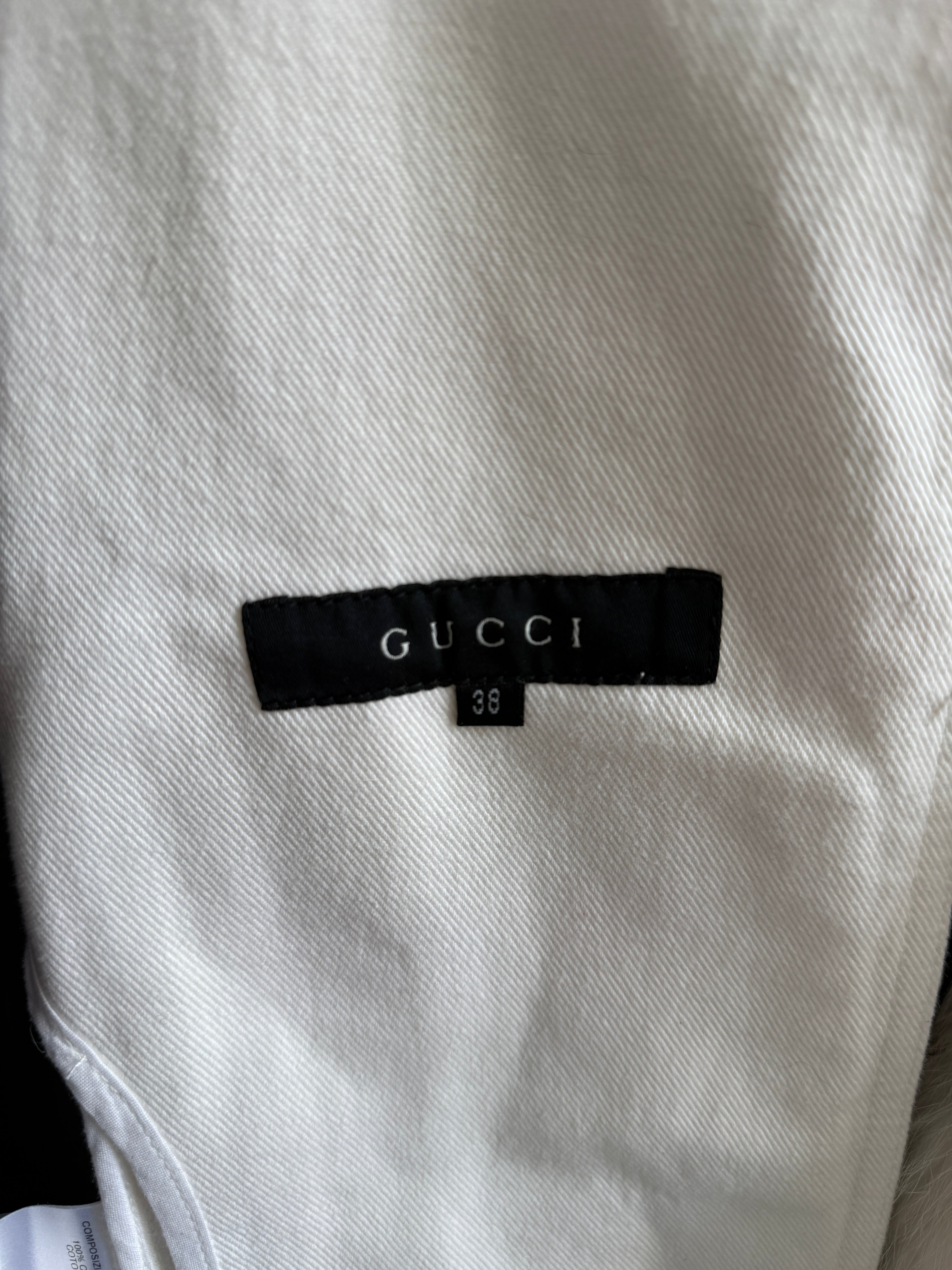vintage gucci by tom ford 2-in-1 vest and denim jacket
