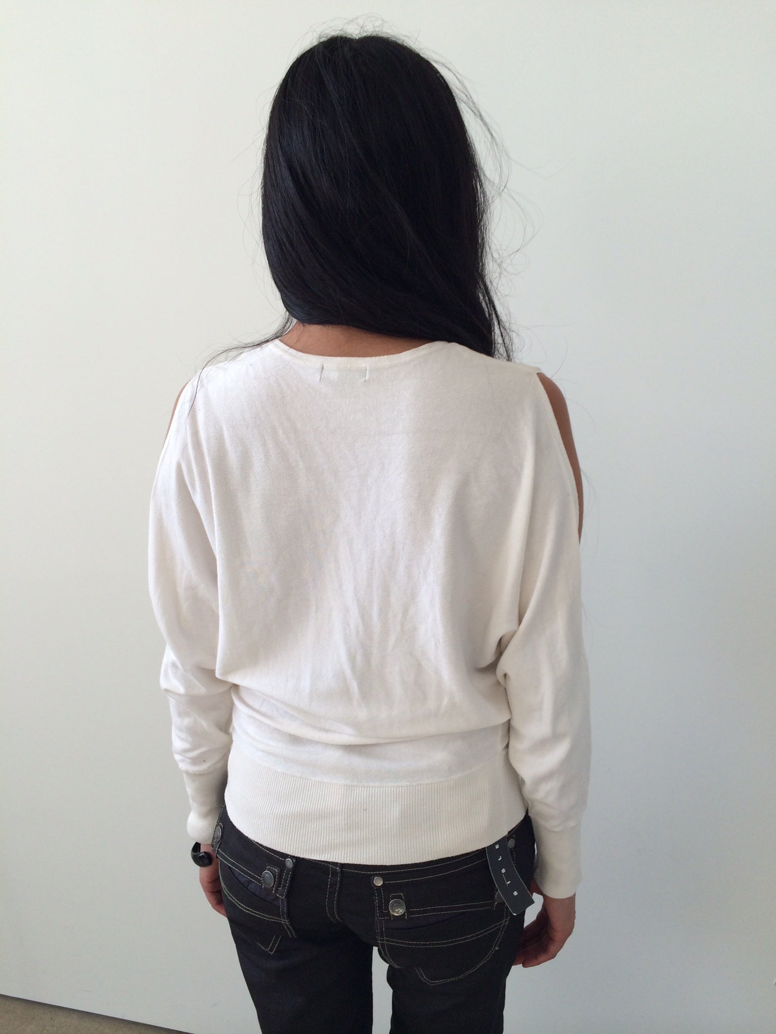 vintage white cutout sweater