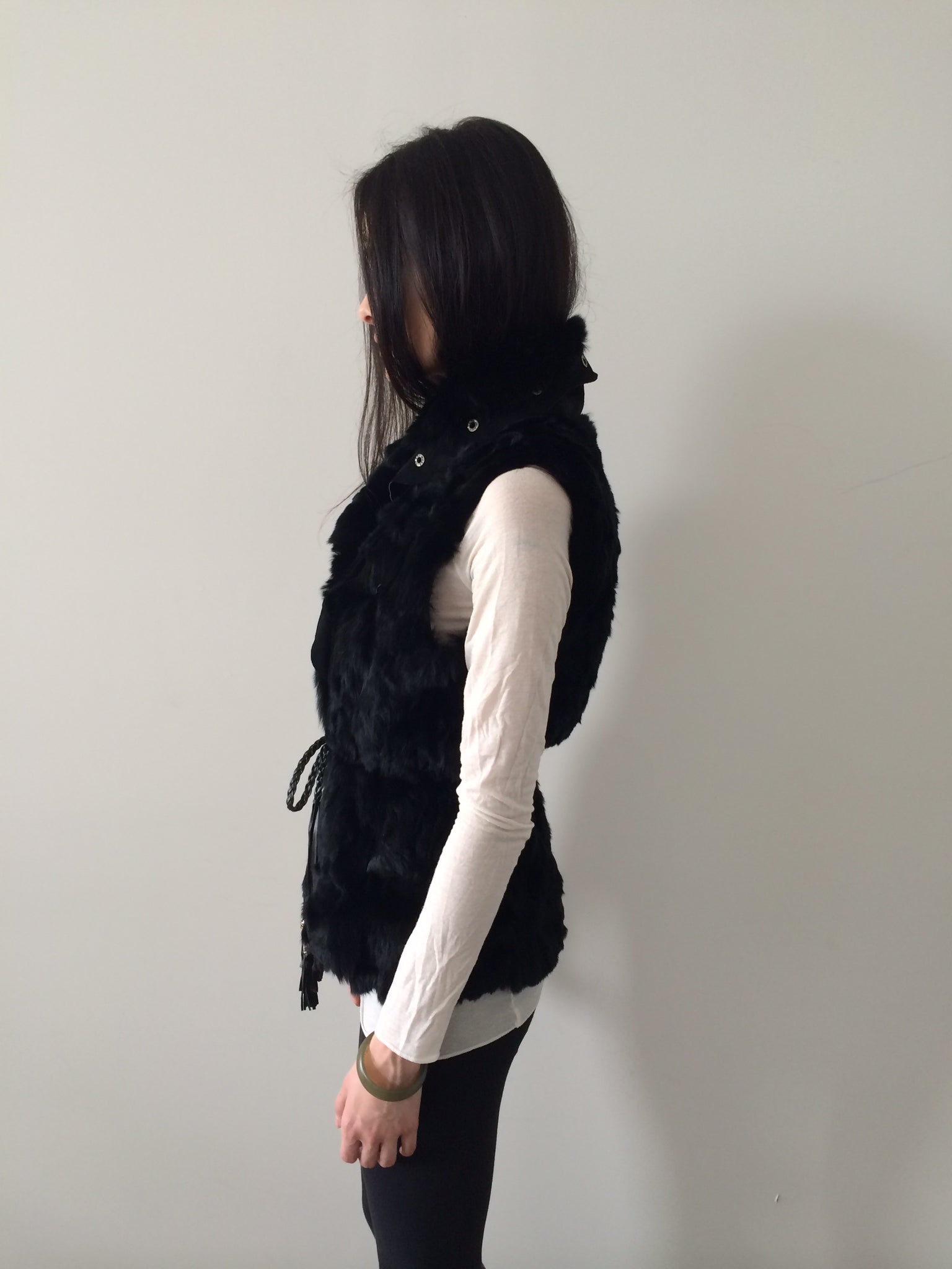 french brand rabbit fur vest
