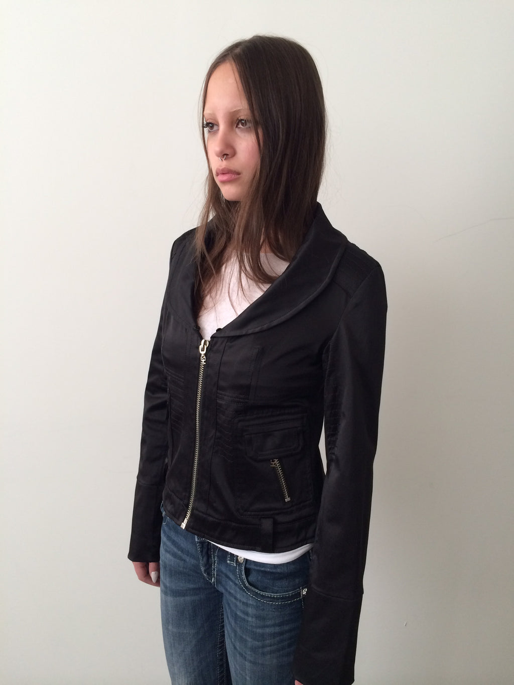 angel devil satin jacket