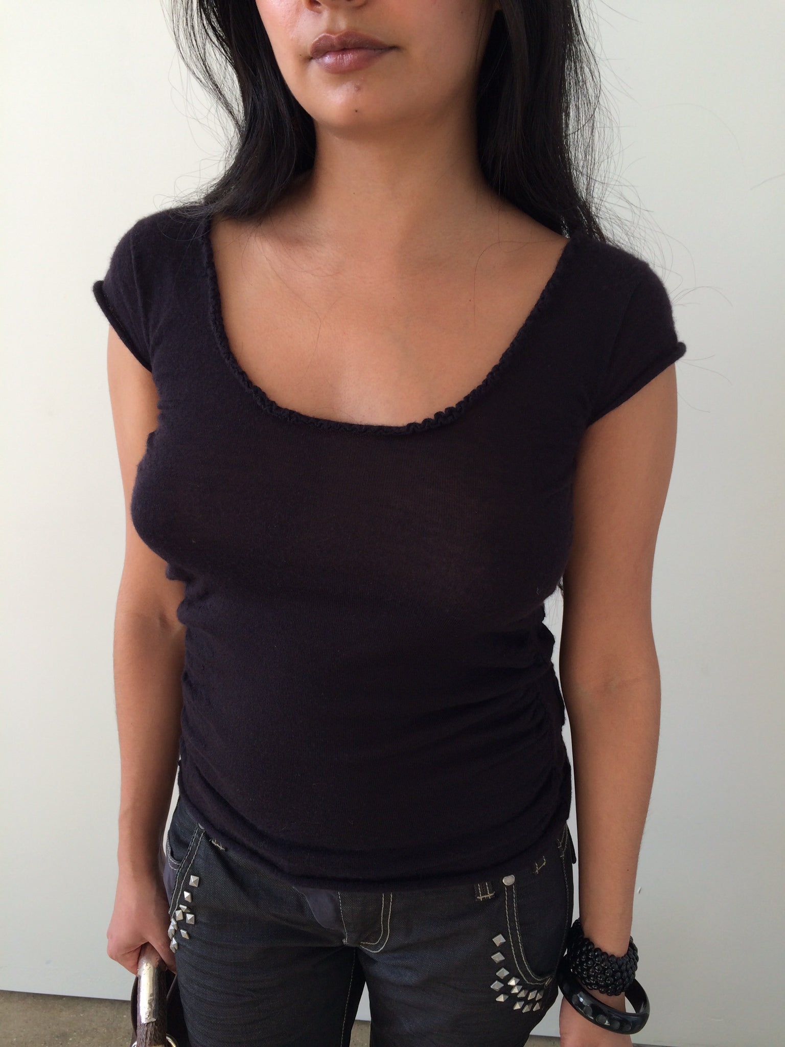 vintage Gucci by tom ford purple cashmere top
