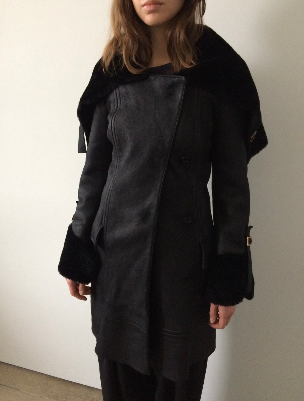 vintage gucci by tom ford era f/w 2003 shearling coat