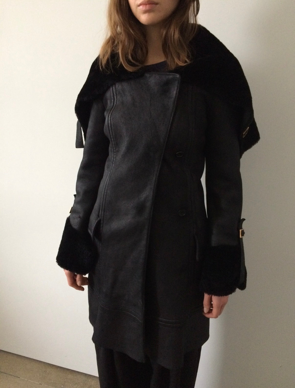 vintage gucci by tom ford era f/w 2003 shearling coat