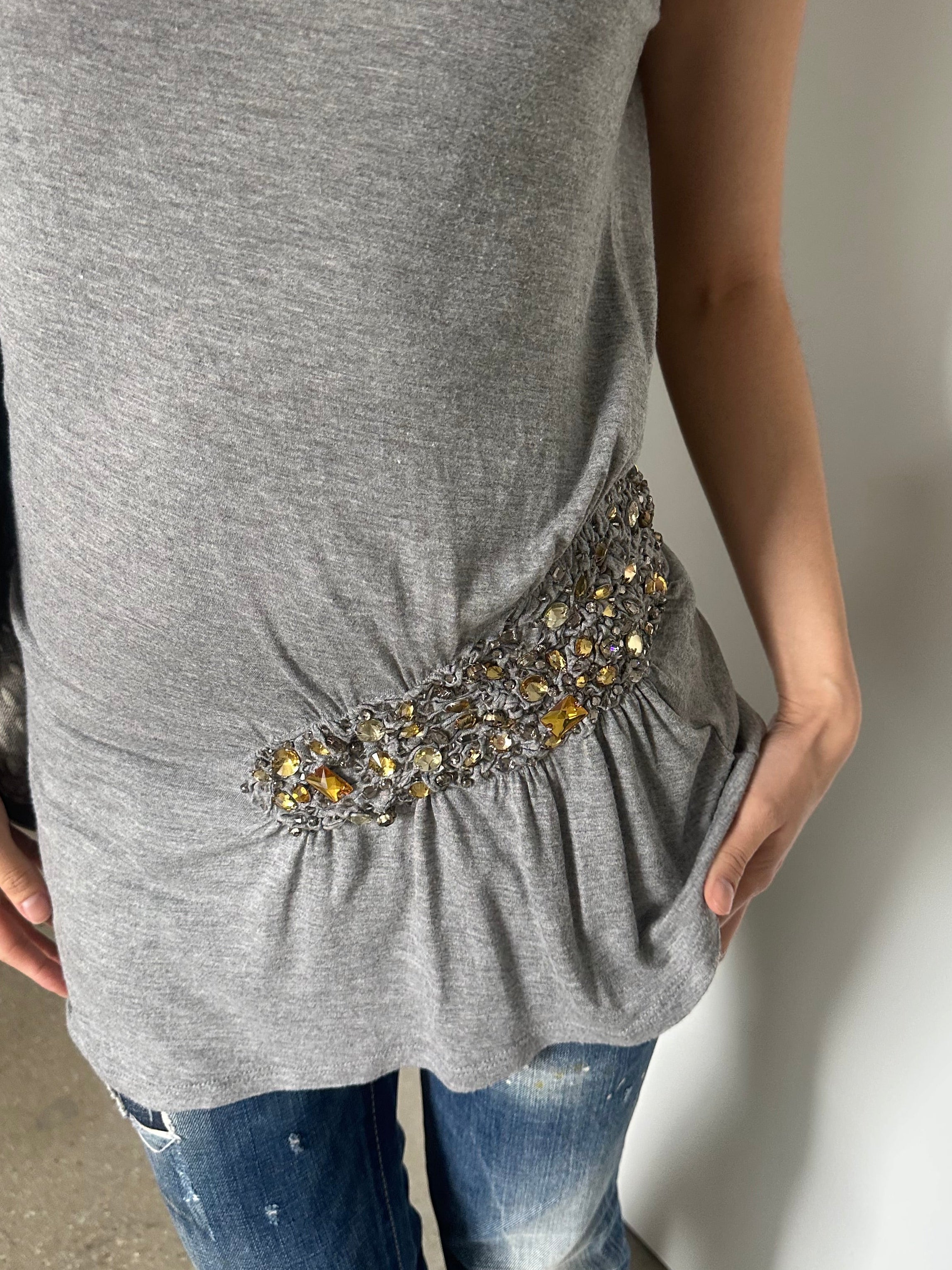 roberto cavalli asymmetrical slouchy top