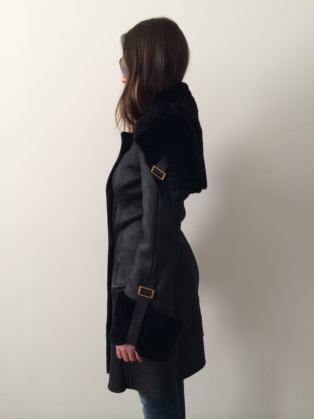 vintage gucci by tom ford era f/w 2003 shearling coat