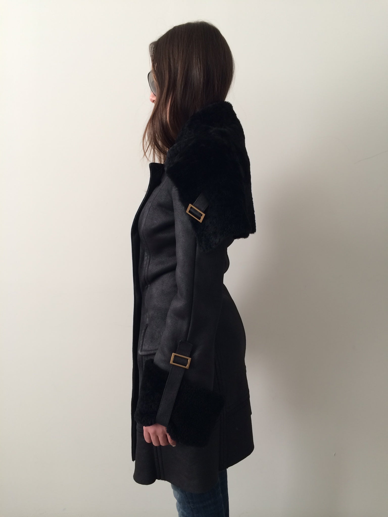 vintage gucci by tom ford era f/w 2003 shearling coat