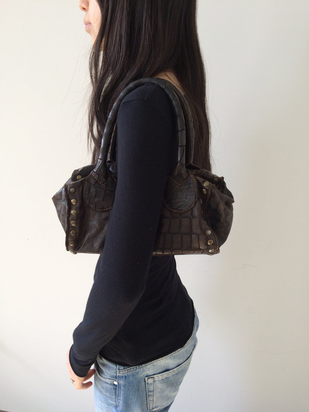 vintage italian leather bag