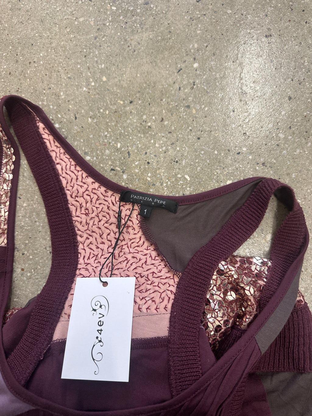 patrizia pepe sequin tank top