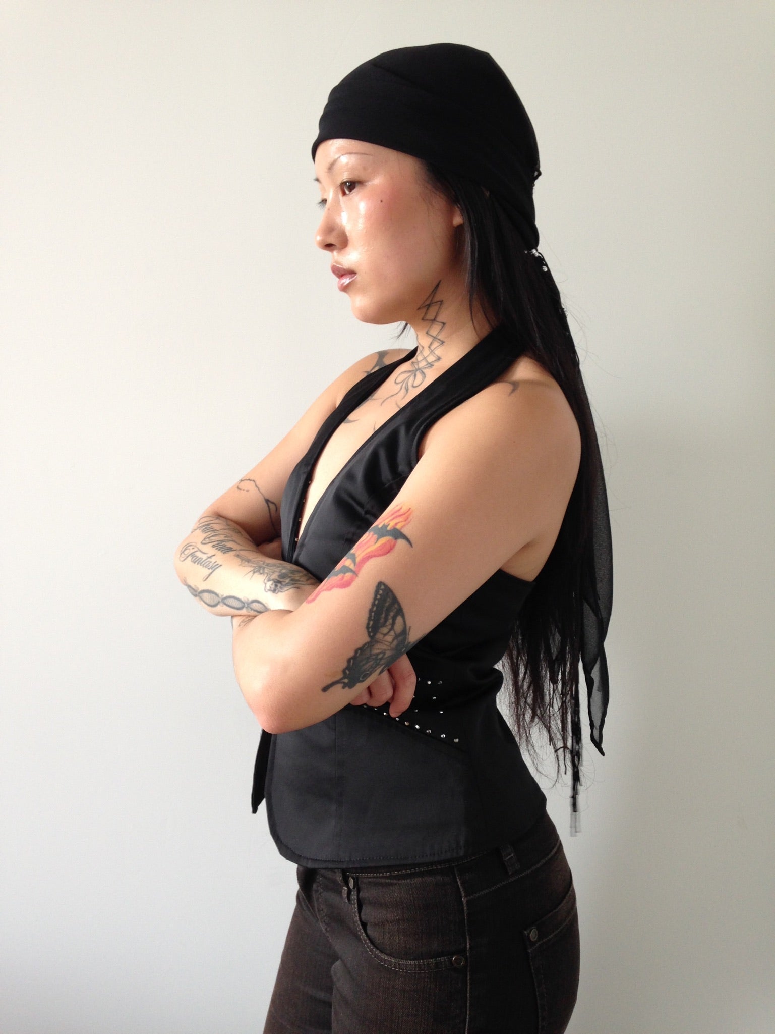 italian brand halter corset top