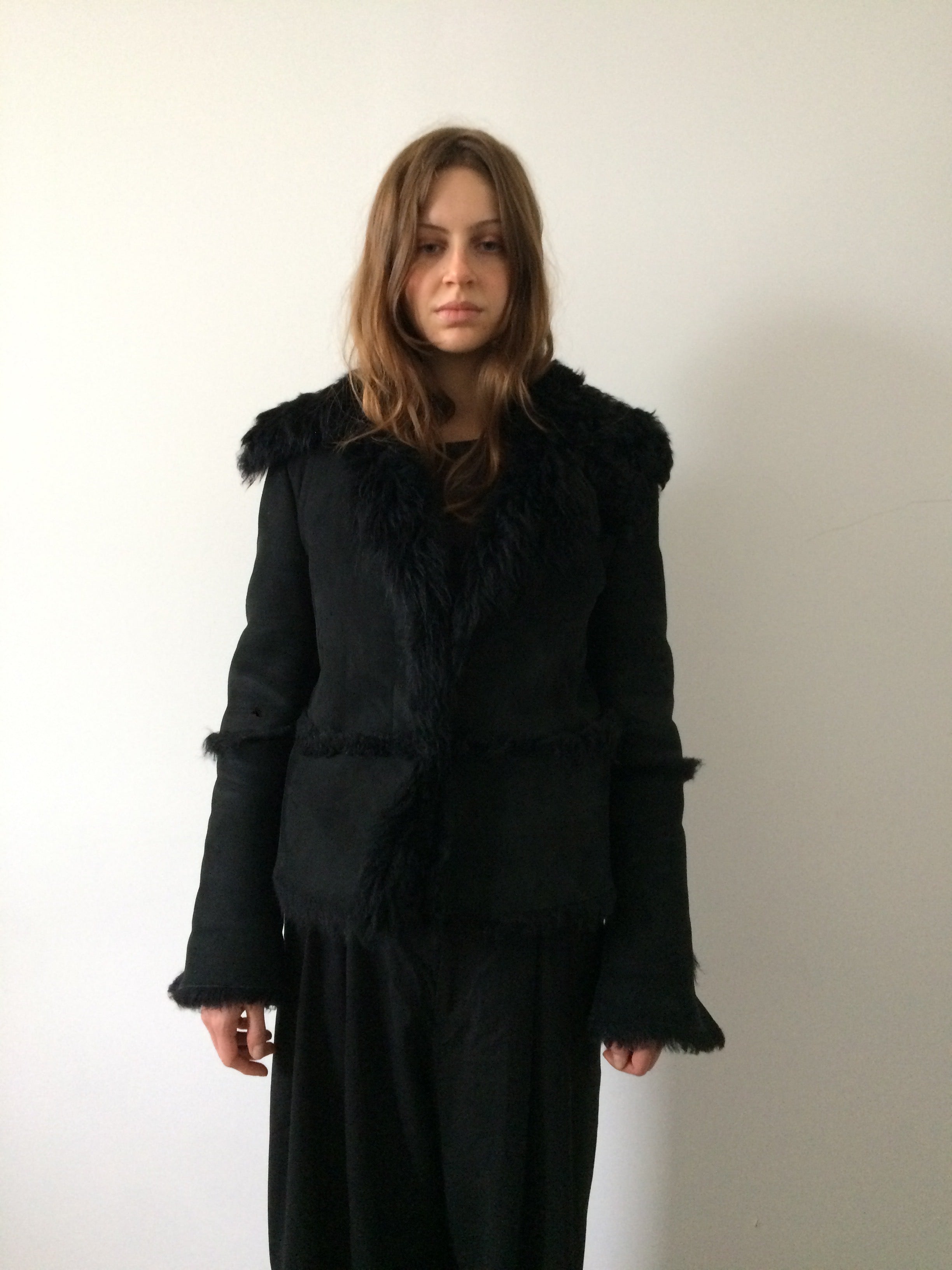 gucci by tom ford shearling coat size 38