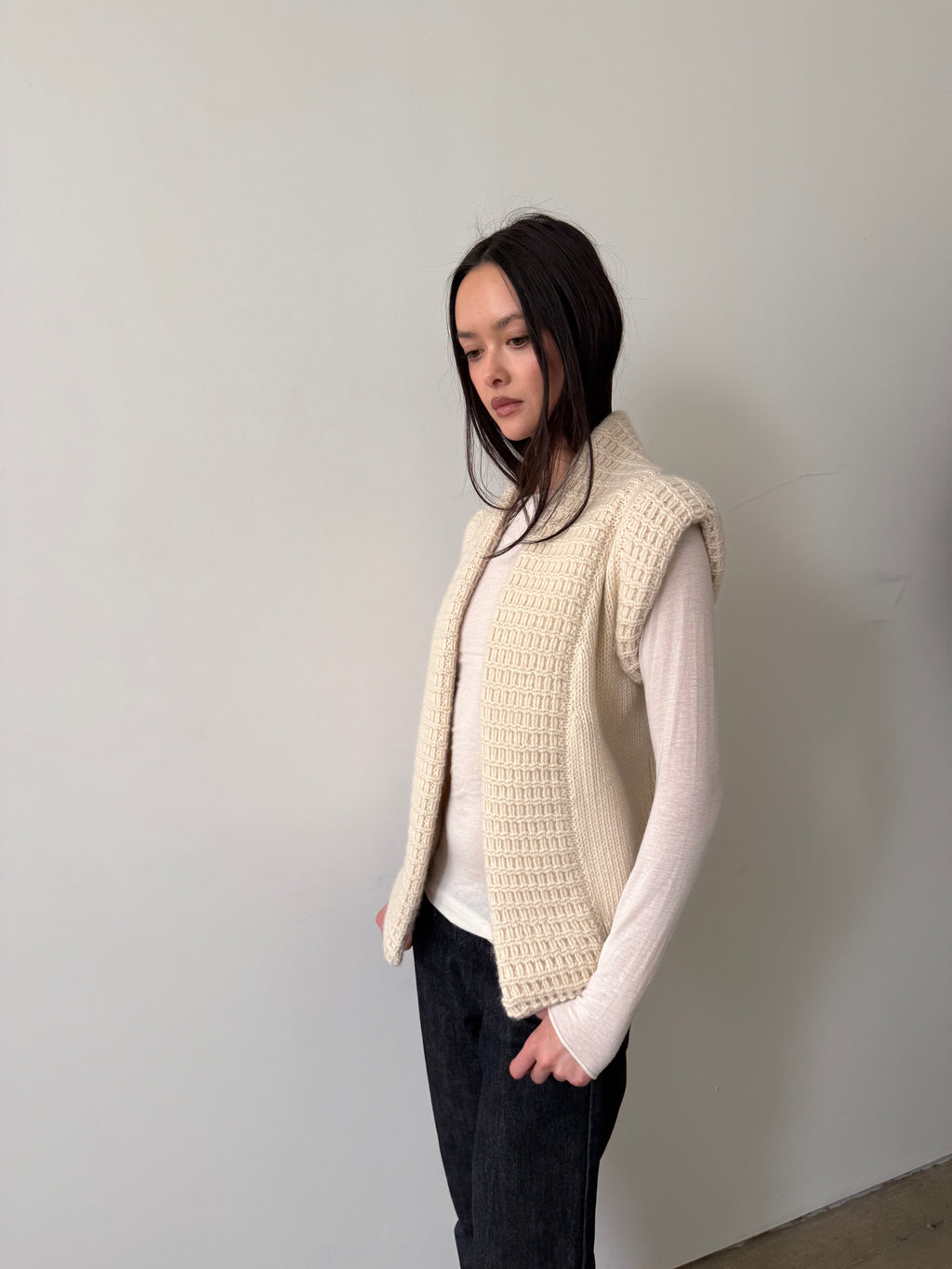 balenciaga cream knit