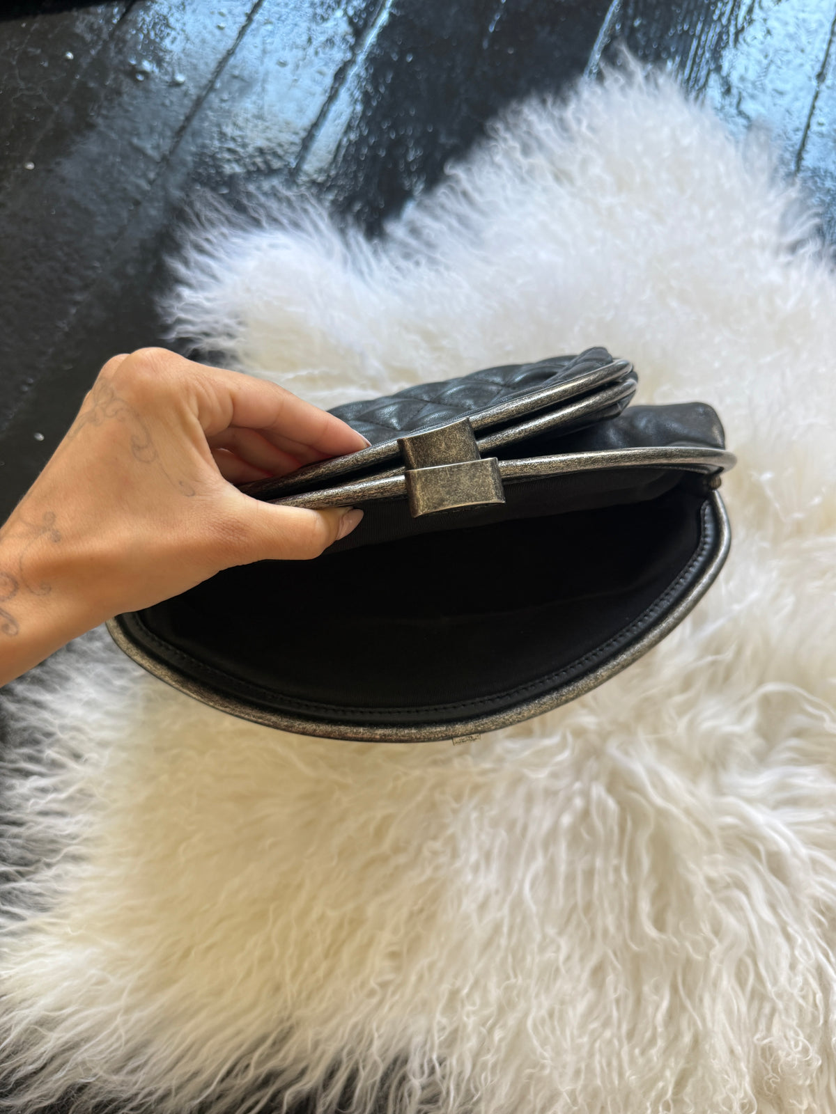 F/W 2015 Chanel Tabatiere Foldover Clutch
