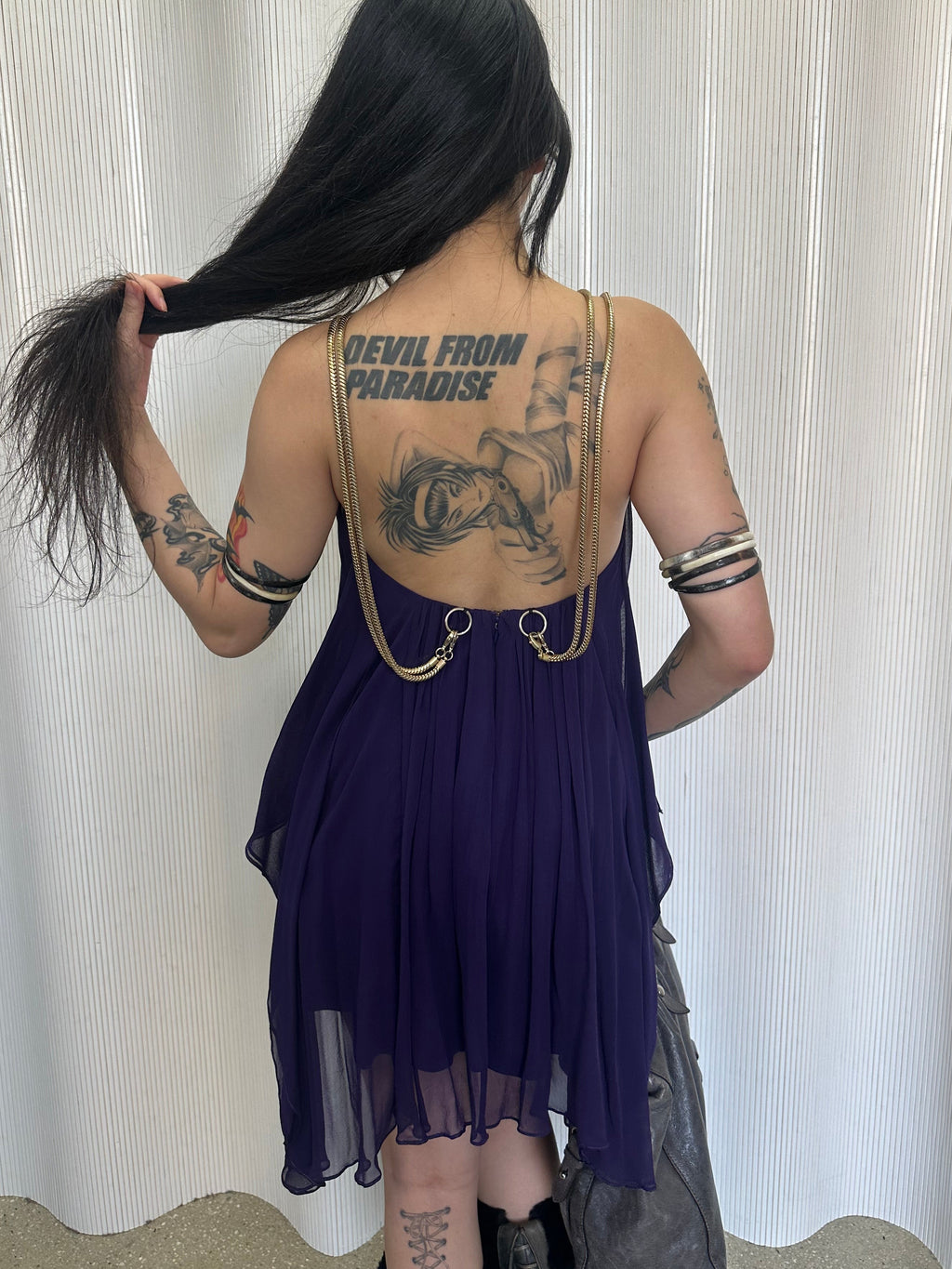 thomas wylde silk mini dress