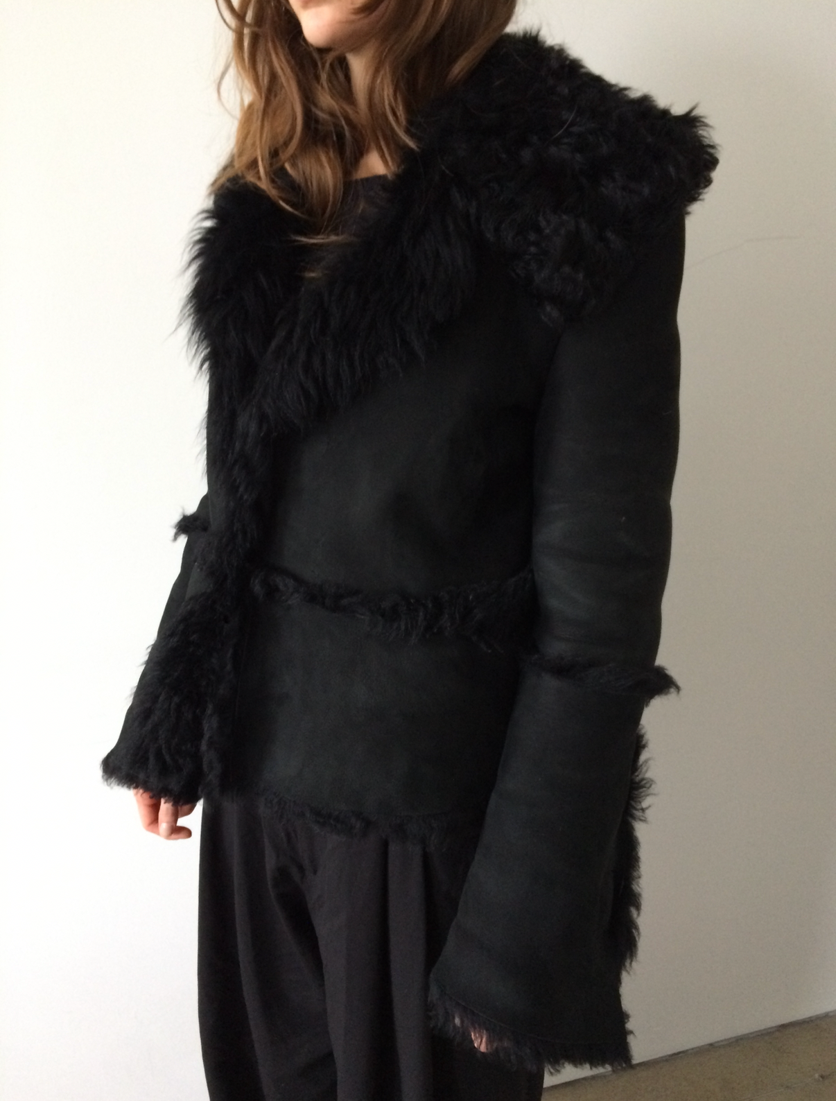 gucci by tom ford shearling coat size 38